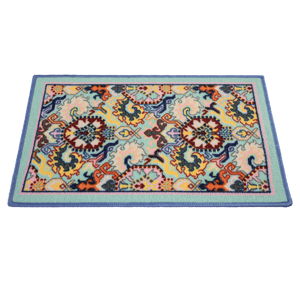 Изображение товара Коврики Мессина 400x600 голубой практичный грязезащитный коврик