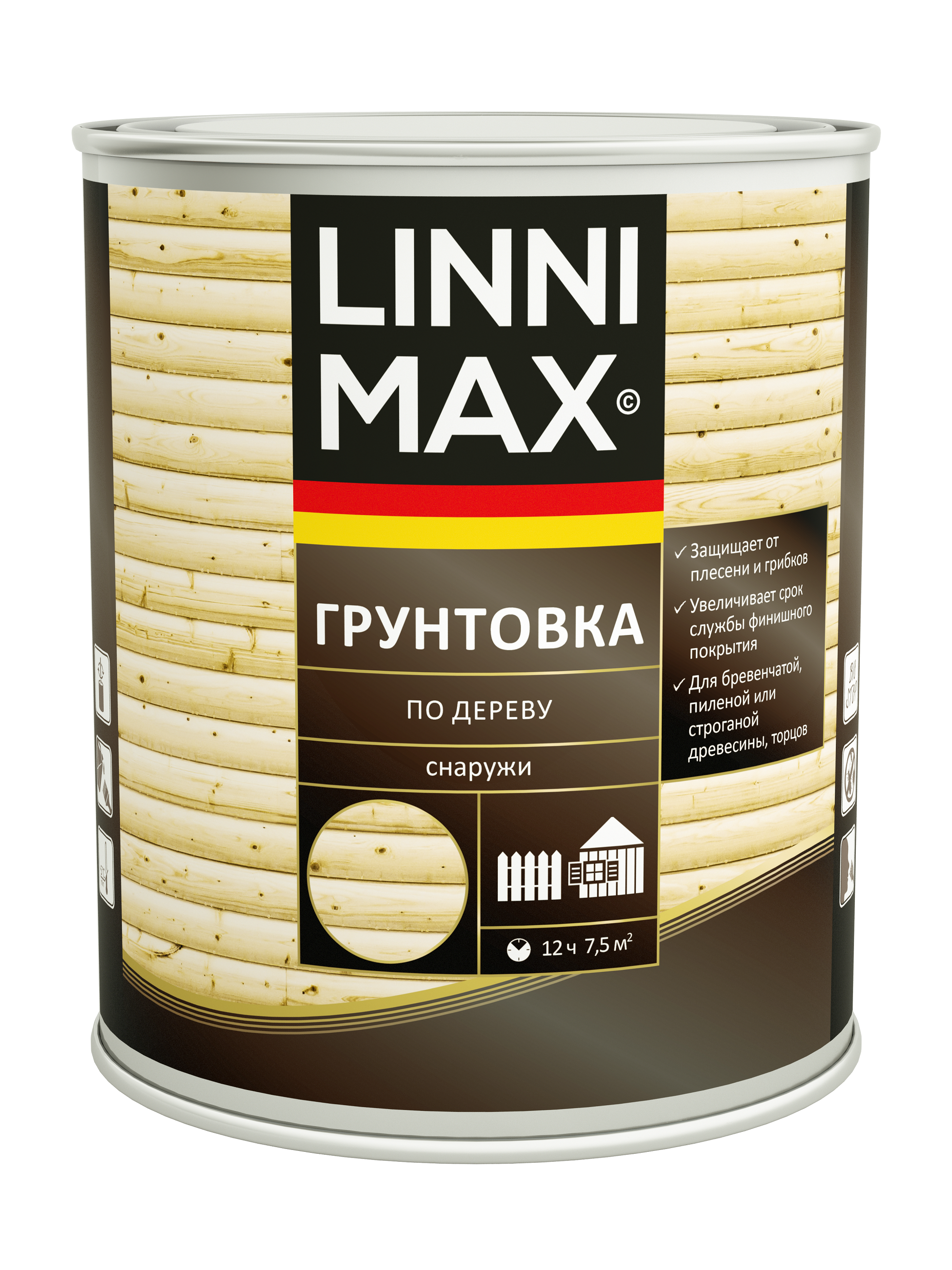Изображение товара Грунтовка по дереву LINNIMAX 0,75 л - антисептик для древесины