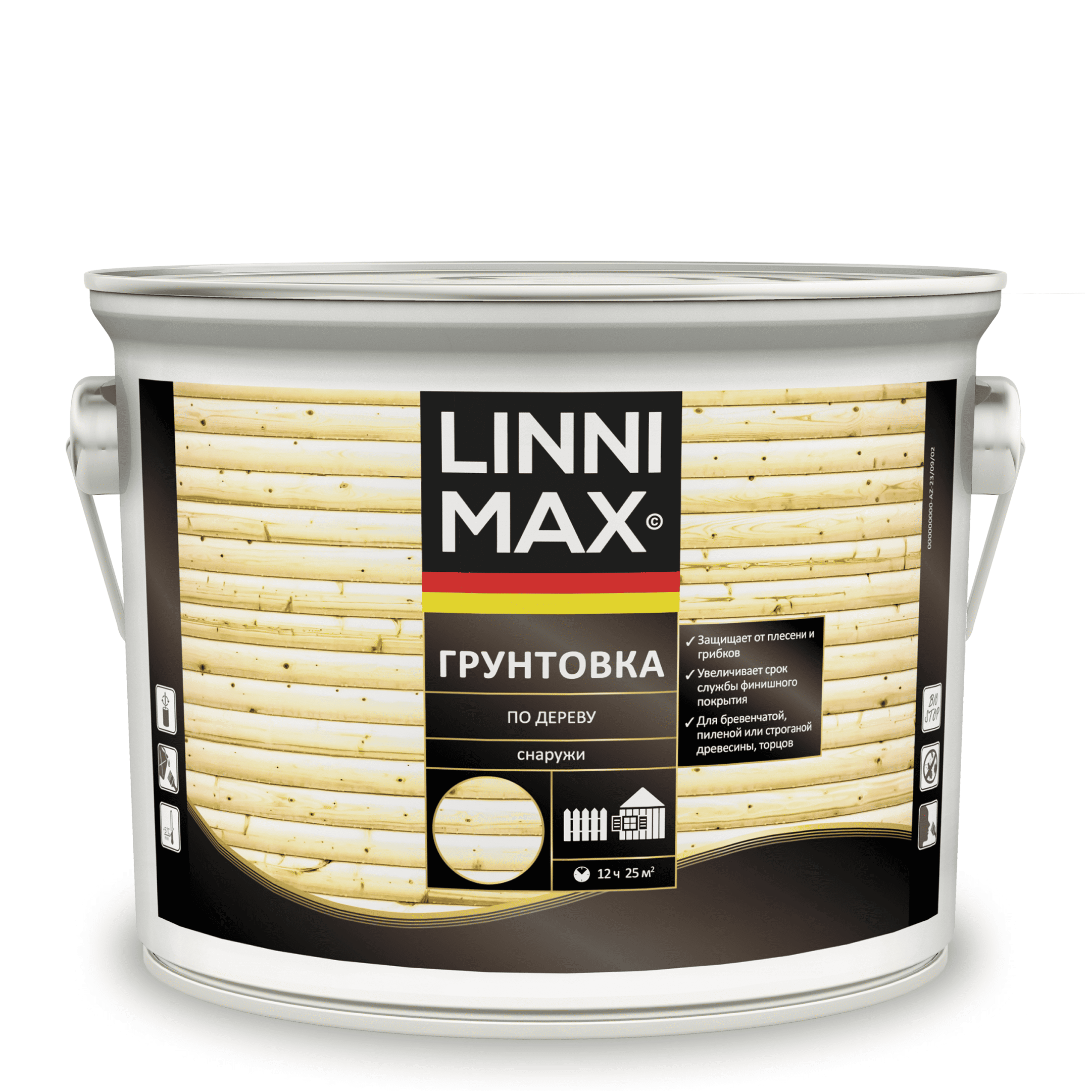 Изображение товара Грунтовка по дереву LINNIMAX 2,5 л — антисептик для наружных работ