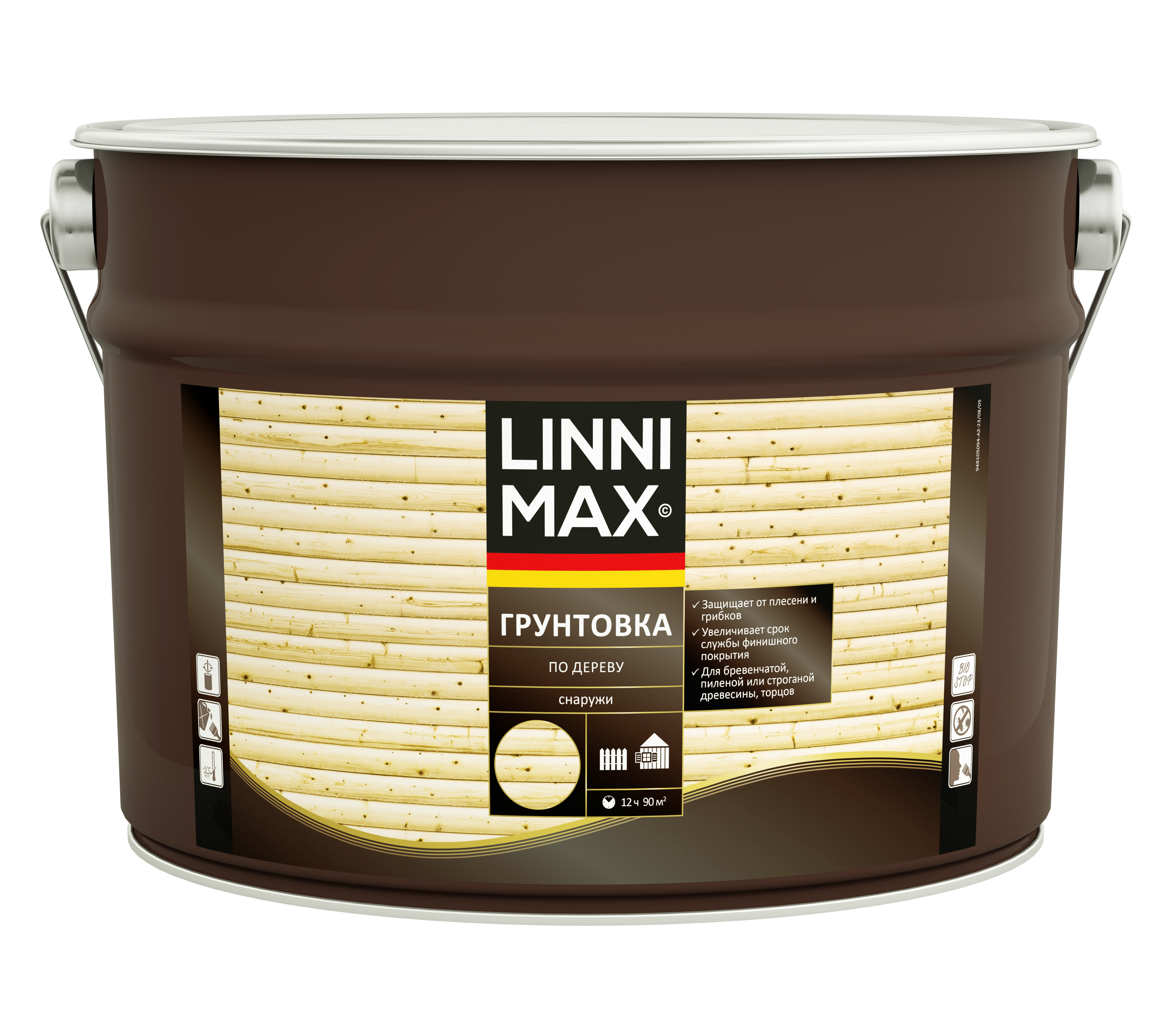 Изображение товара Грунтовка для древесины LINNIMAX 9 л — антисептик наружных работ