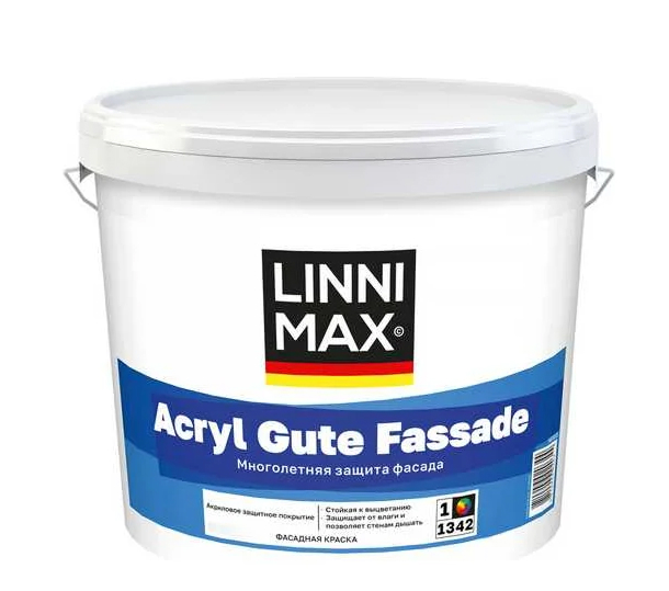 Изображение товара Фасадная водоразбавляемая акриловая краска LINNIMAX Acryl Gute Fassade 2.5 л