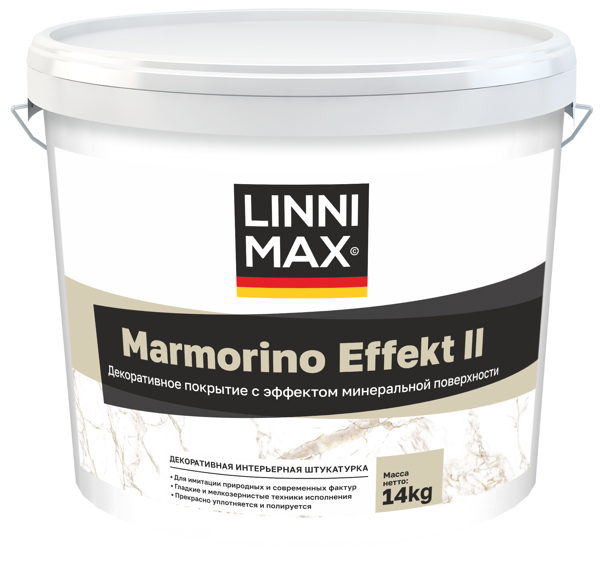 Изображение товара Интерьерная штукатурка с эффектом мрамора LINNIMAX Marmorino Effect II 14 кг