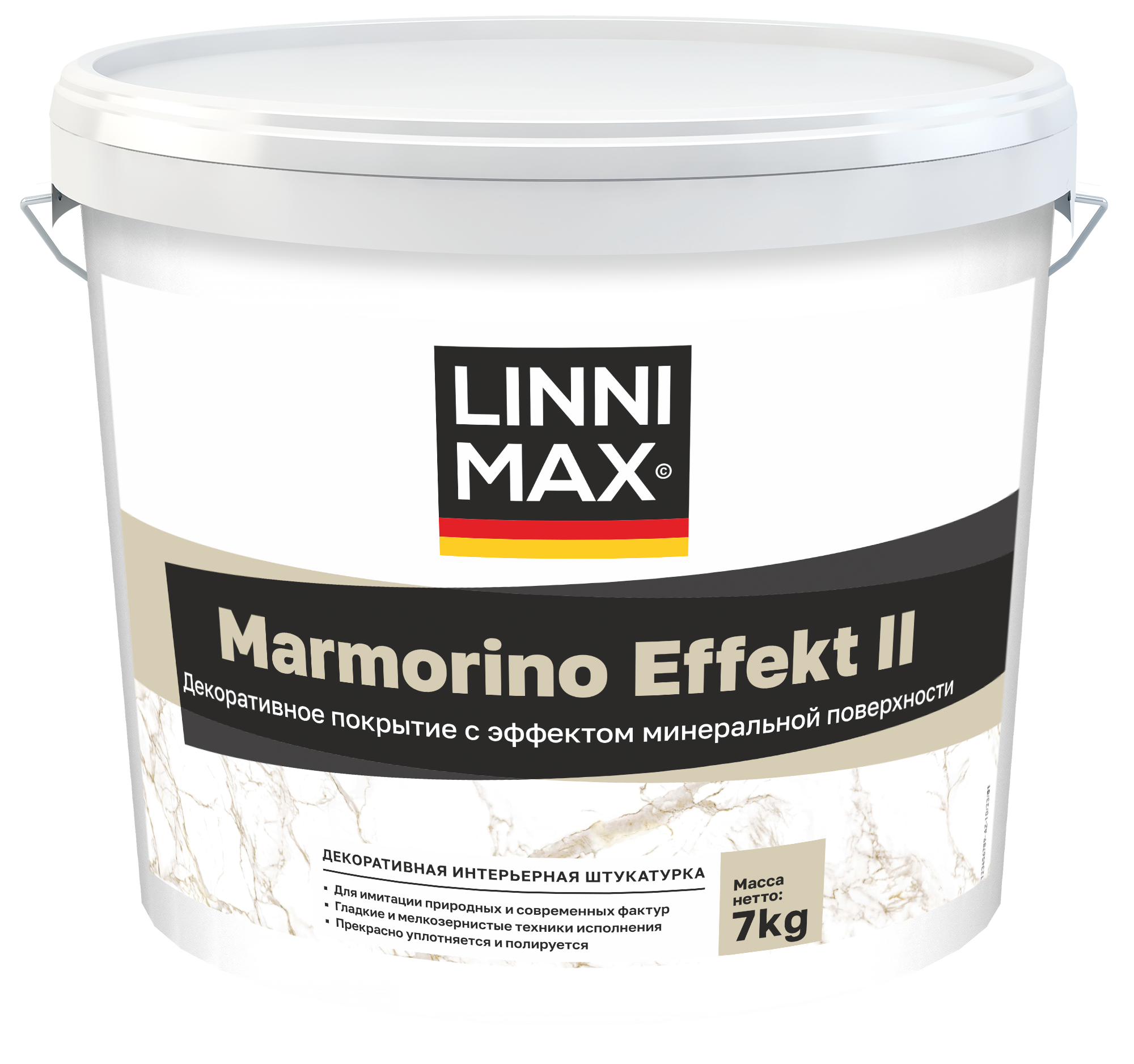 Изображение товара Интерьерная штукатурка с эффектом мрамора LINNIMAX Marmorino Effect II 7 кг