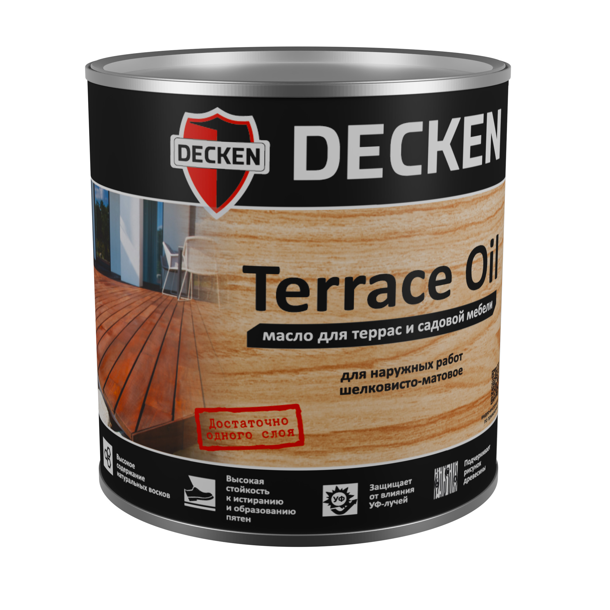 Изображение товара Масло с воском для террас и садовой мебели DECKEN 0,75л бесцветное