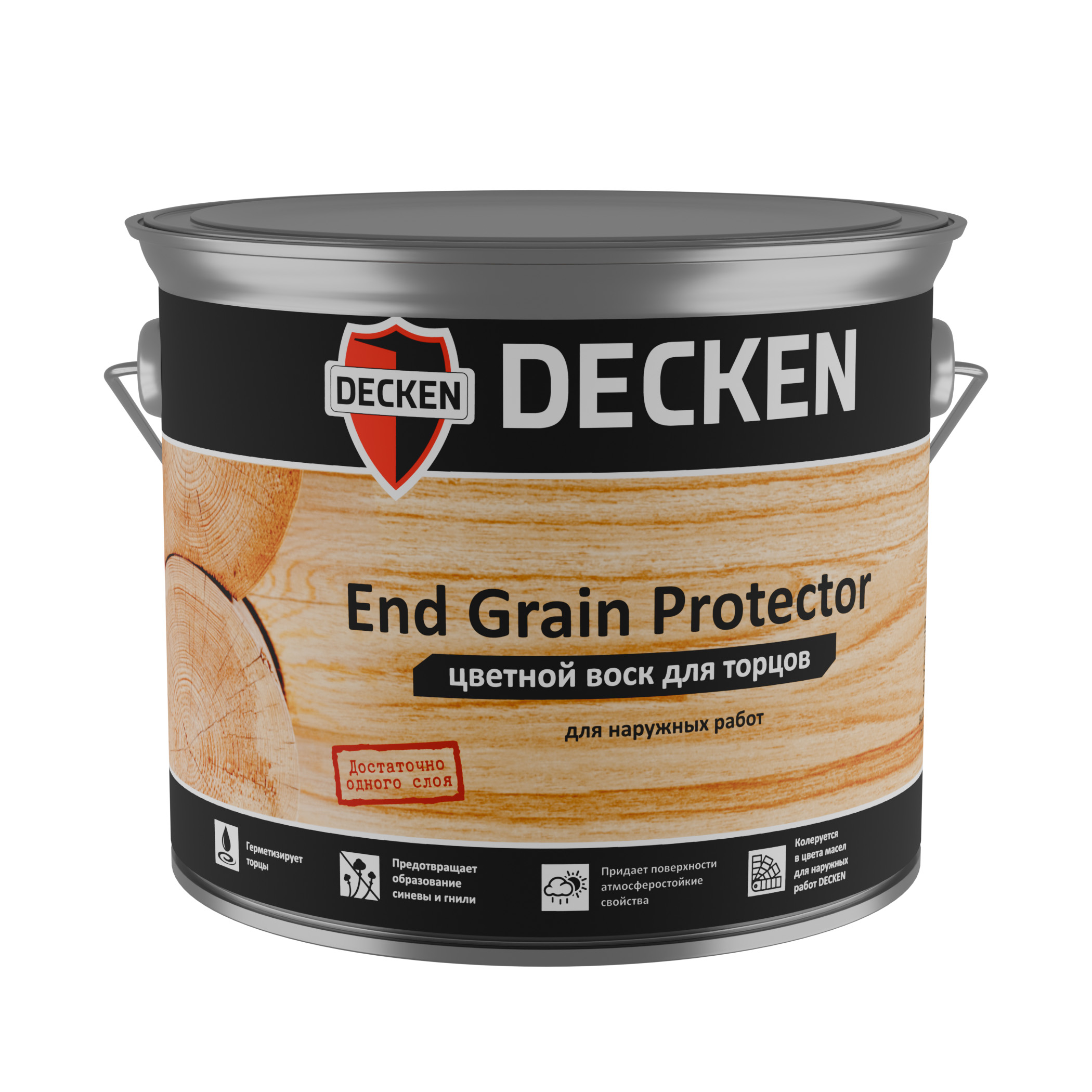 Изображение товара Воск защитный для торцов DECKEN End Grain Protector бесцветный 2,5л для наружных работ