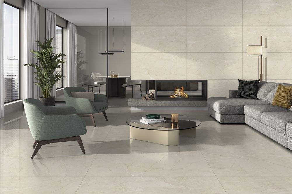 Изображение товара Керамогранит SILON Bogart Crema 60х120 см 2, 88 м2 - мраморная имитация для интерьера и фасадов