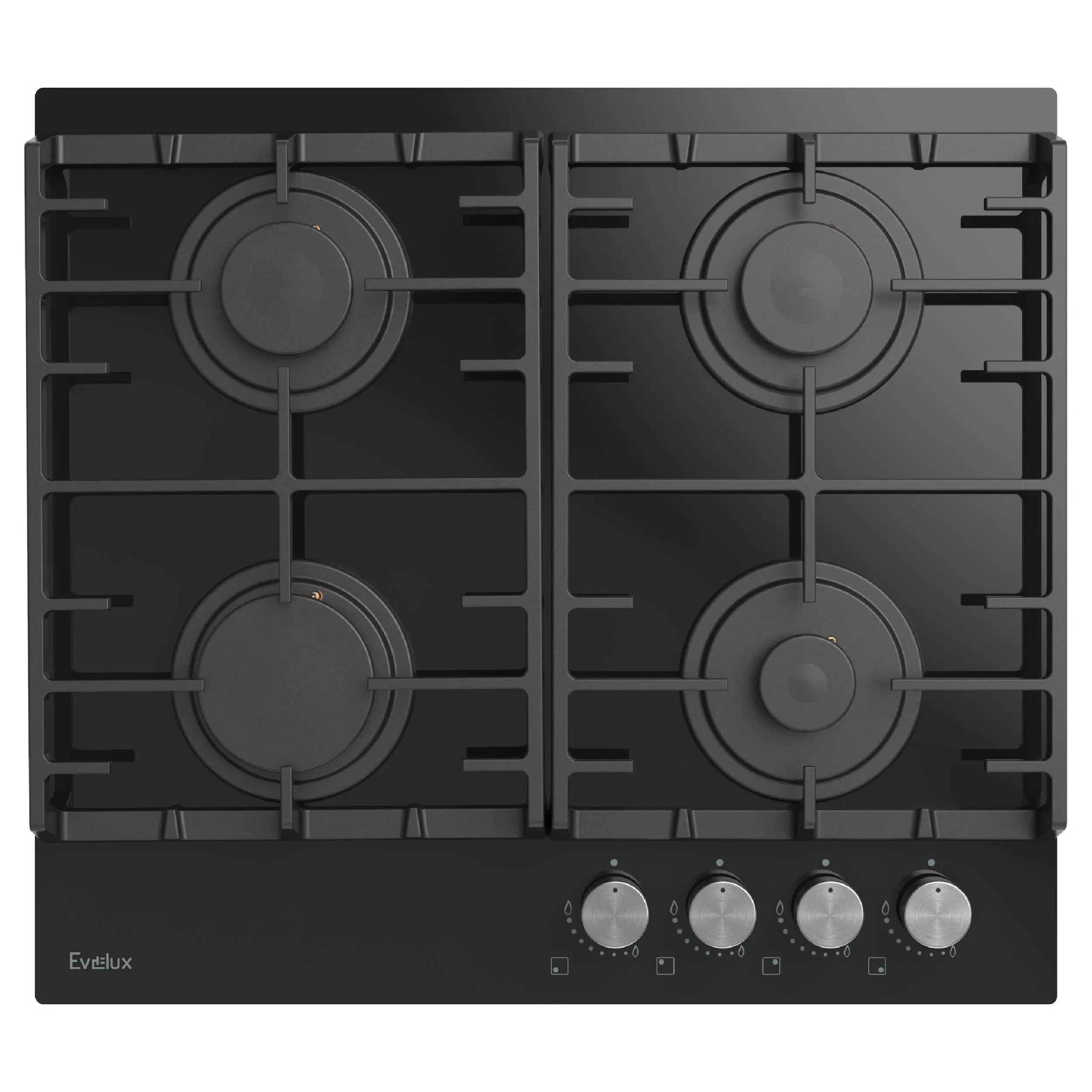 Изображение товара Газовая варочная панель EVELUX HEG 600 BG черная встраиваемая