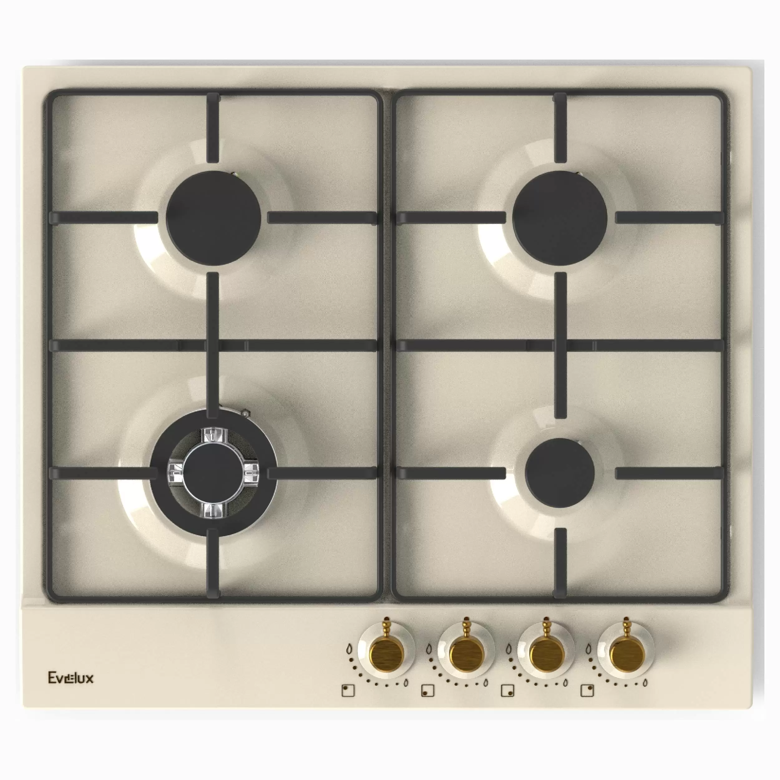 Изображение товара Газовая варочная панель EVELUX HEG 650 IR бежевая