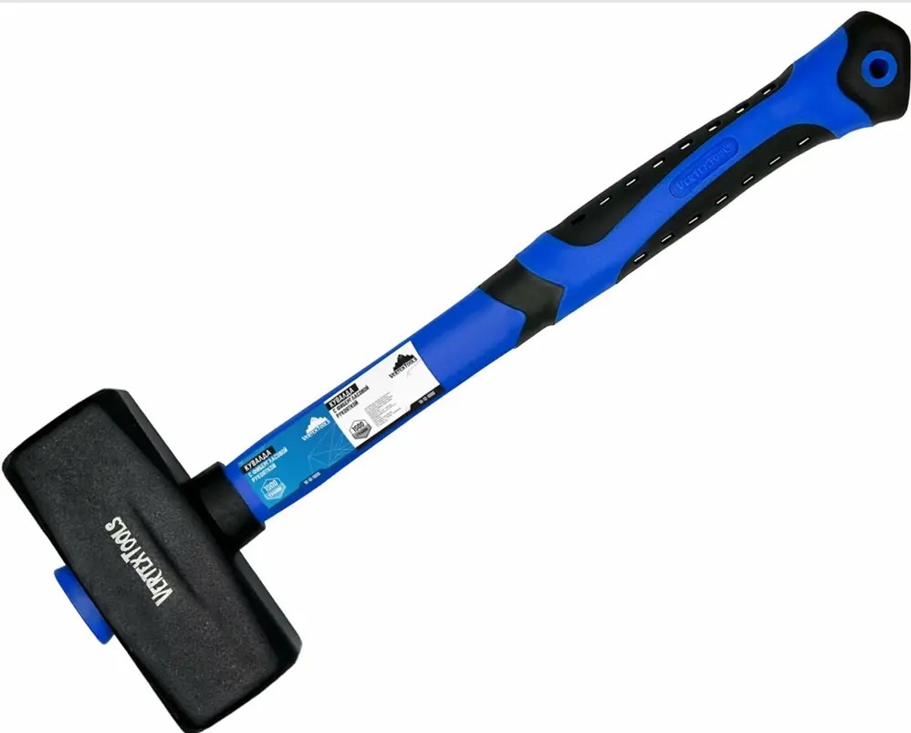 Изображение товара Кувалда VERTEXTOOLS 1500 г с фибергласовой рукояткой и защитой от вылета бойка