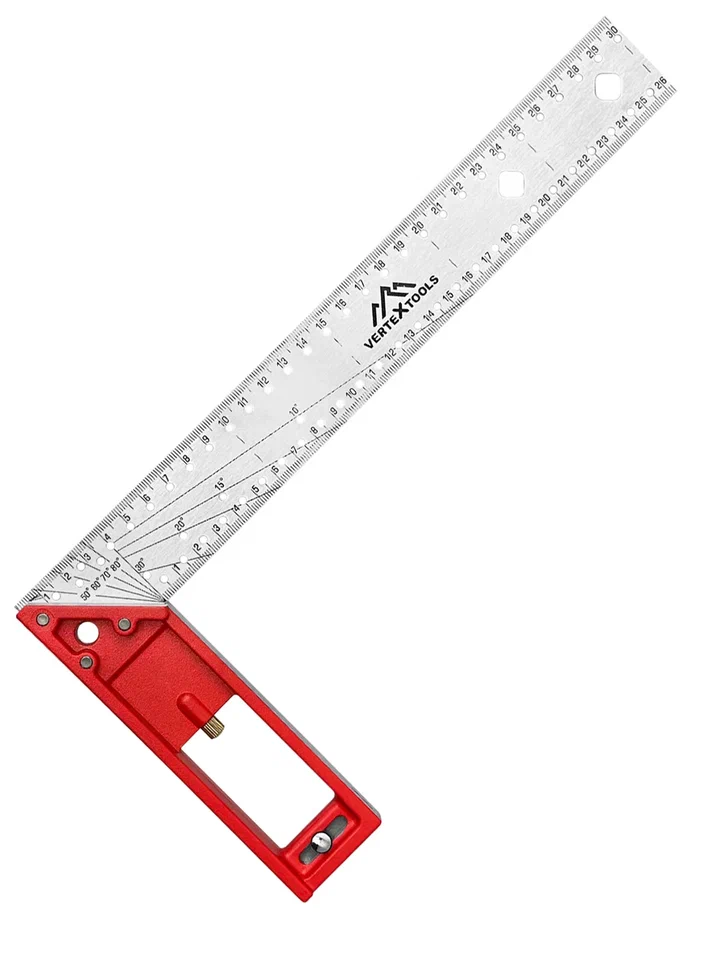 Изображение товара Профессиональный угольник из нержавеющей стали VERTEXTOOLS ULTRA-PRECISE 300 мм