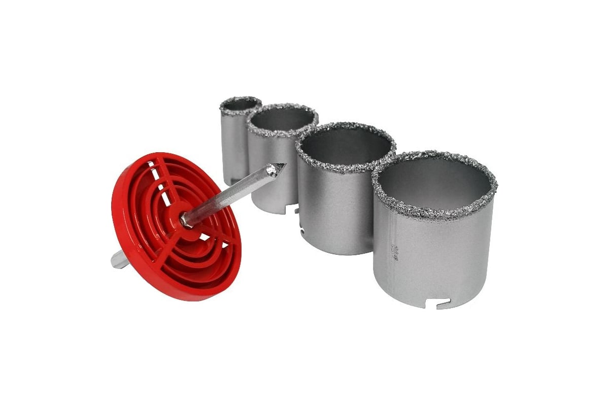 Изображение товара Набор коронок VERtextools 0282-01 4 шт диаметр 33-73 мм карбид вольфрама