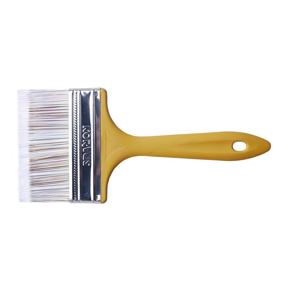 Изображение товара Кисть плоская "Хобби", искусственная щетина, пласт. рукоятка, 100мм