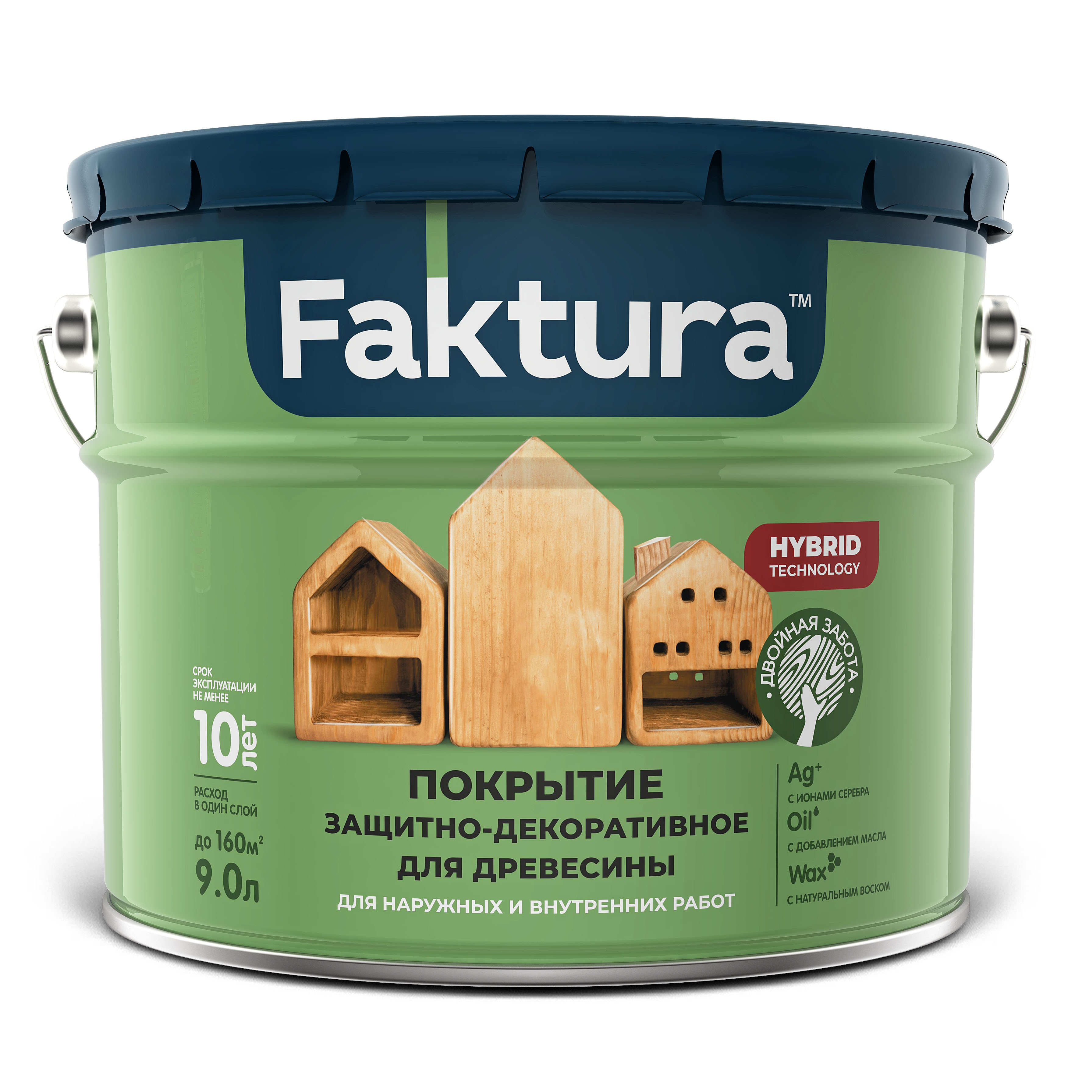 Изображение товара Покрытие для дерева FAKTURA махагон 9 л защитно-декоративное антисептическое глянцевое