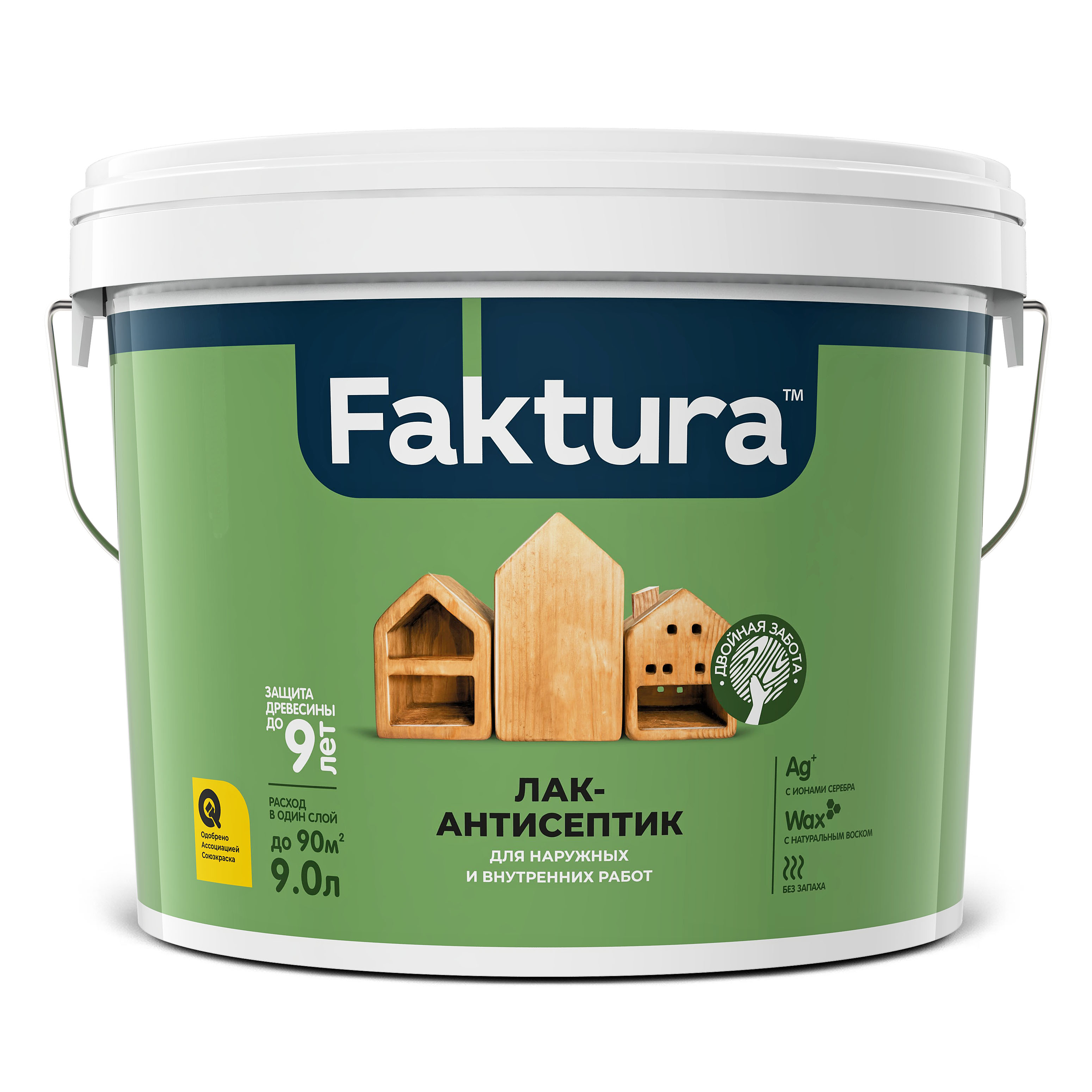 Изображение товара Лак-антисептик FAKTURA бесцветный, 9л