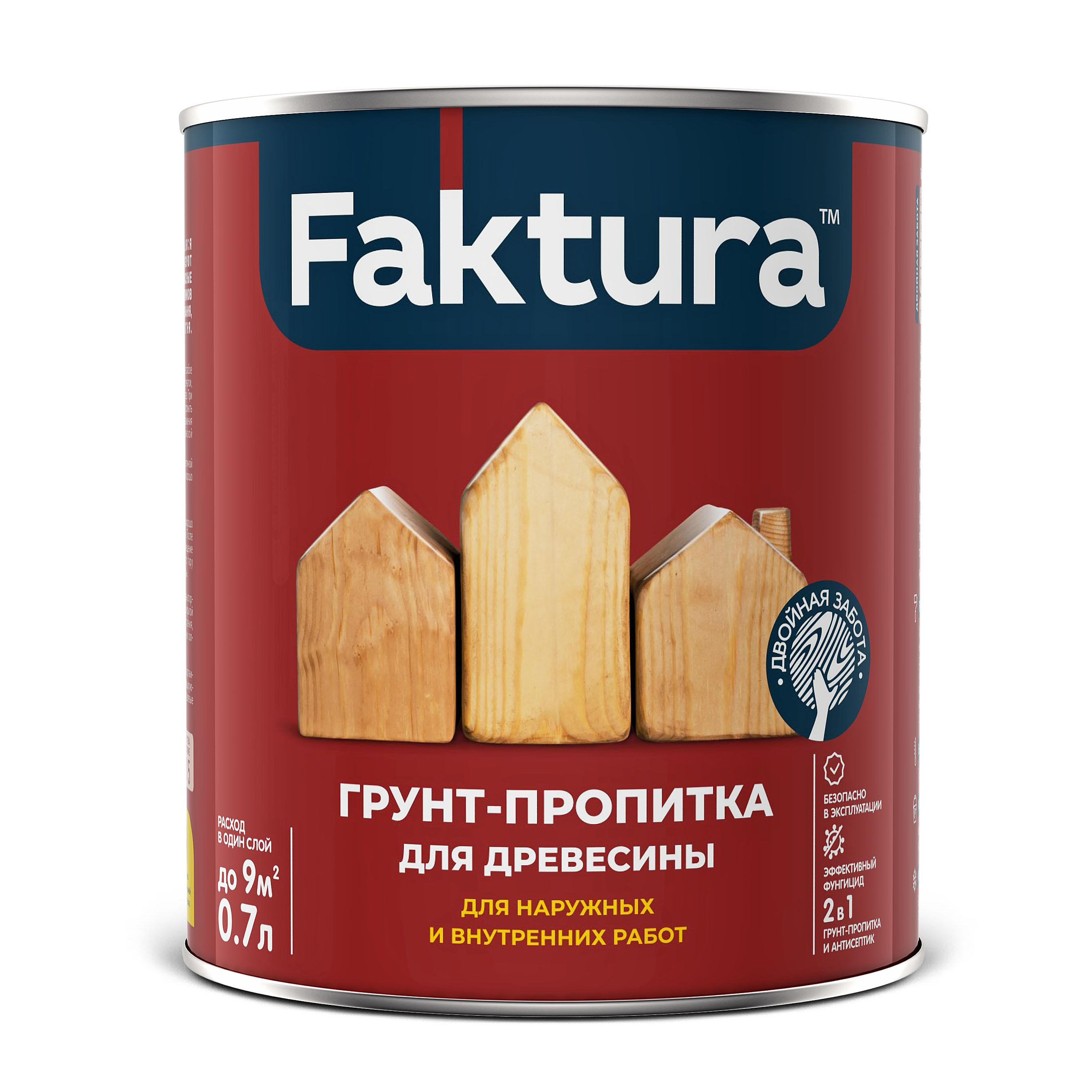 Изображение товара Грунт-пропитка для древесины FAKTURA 0,7 литра антисептик бесцветный грунтовка