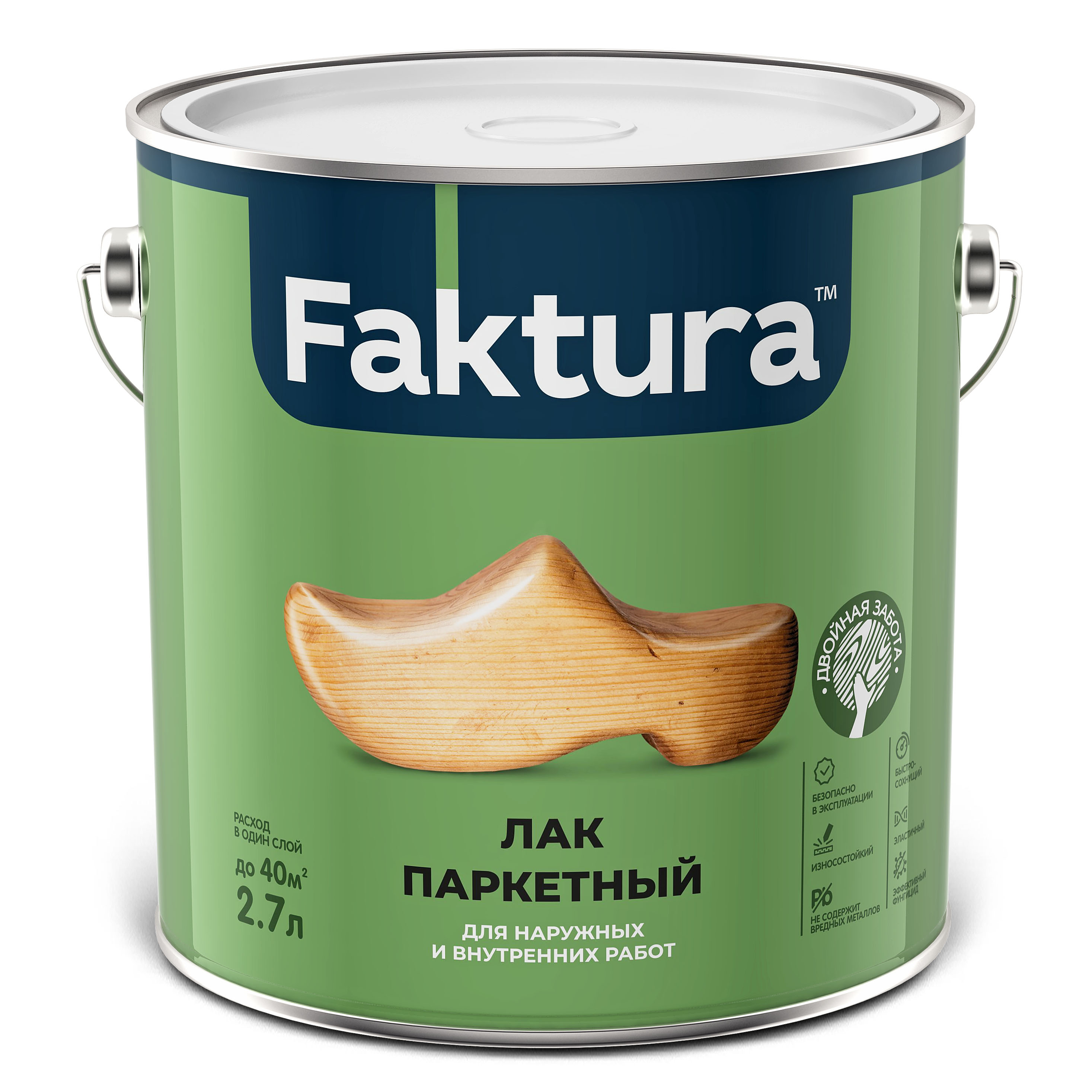 Изображение товара Лак паркетный FAKTURA 2,7 л для внутренних работ бесцветный