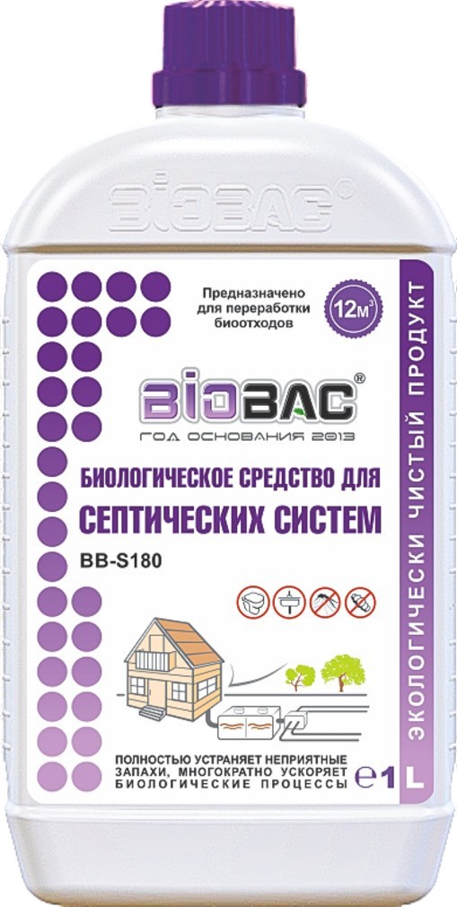 Изображение товара Биологическое средство для септиков BB-S180 1 литр эффективное и безопасное