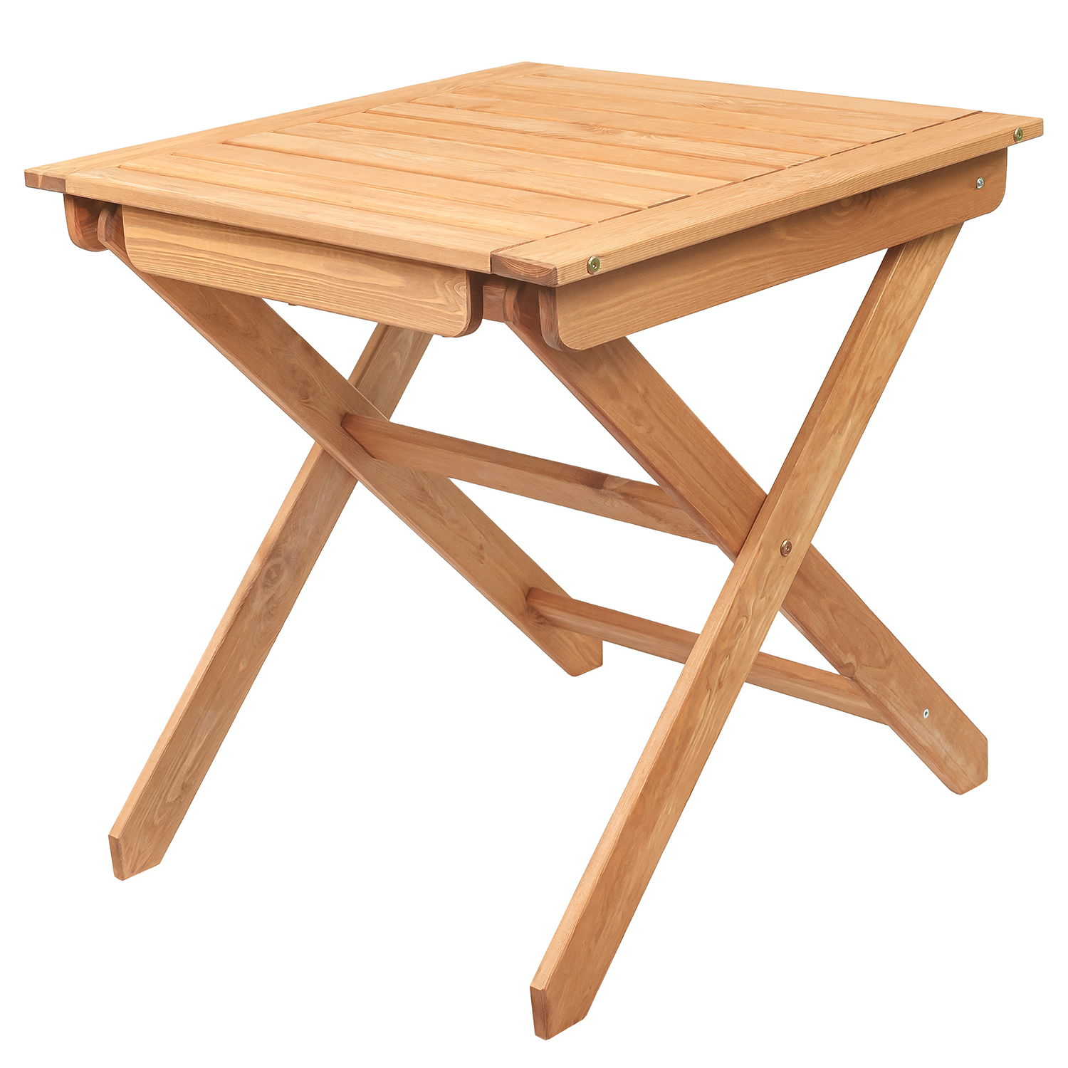 Изображение товара Раскладной квадратный стол из сосны 70х70 см с защитной пропиткой дуб