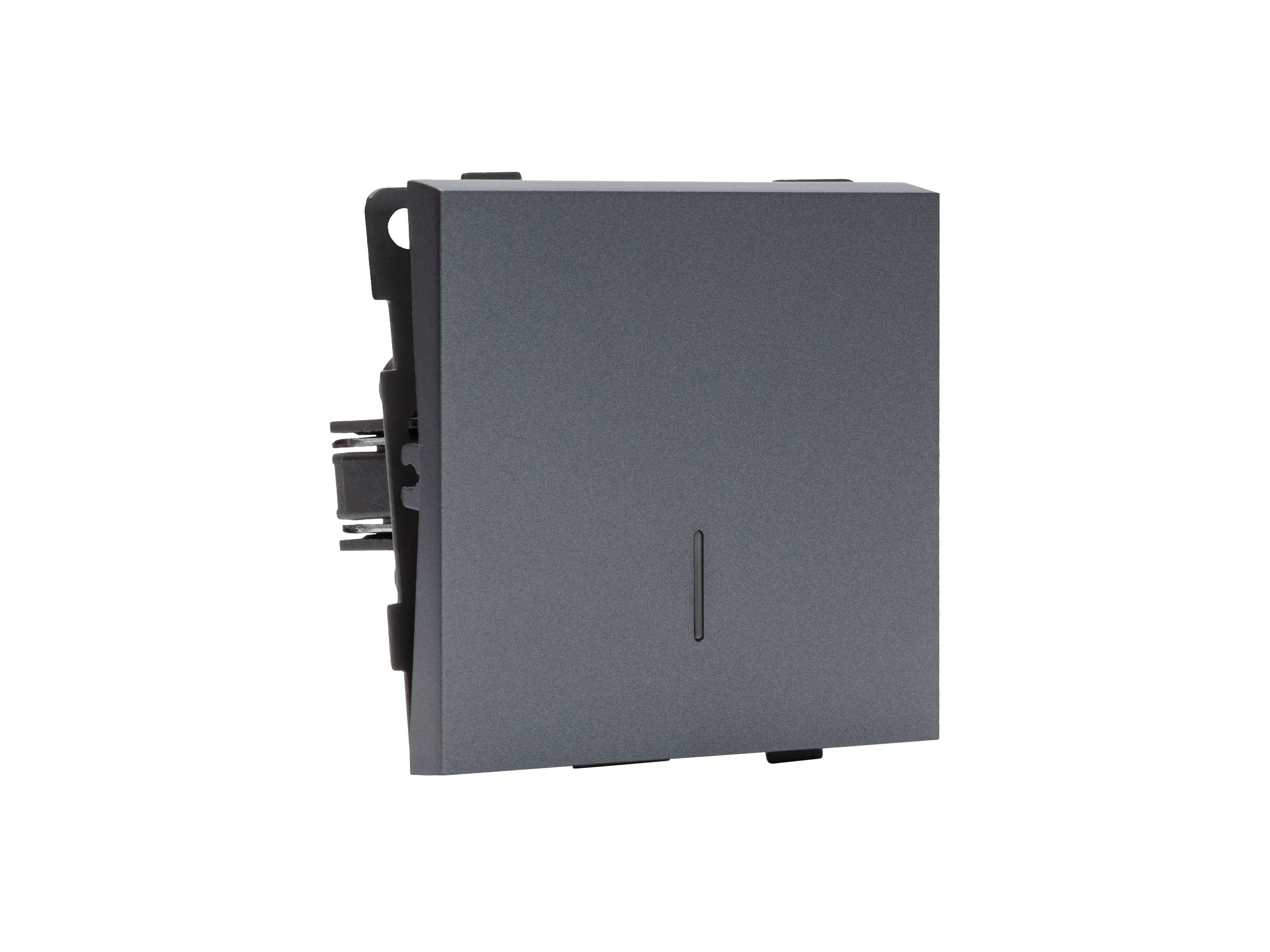 Изображение товара Выключатель одноклавишный ALTECH ENCORE 1SIG графит с индикацией