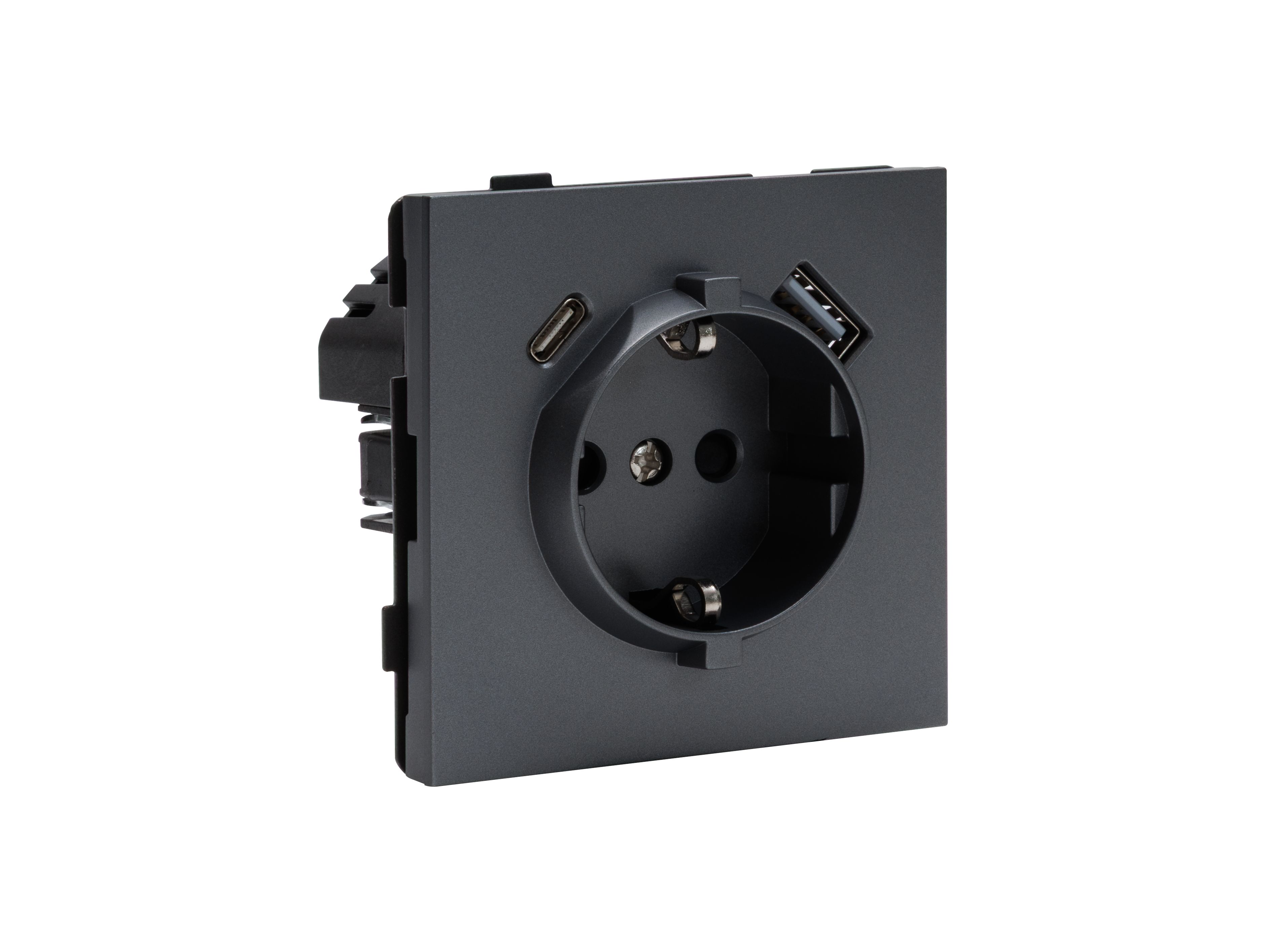 Изображение товара Розетка USB/TYPE-C 1 пост ALTECH ENCORE 1SUCG графит