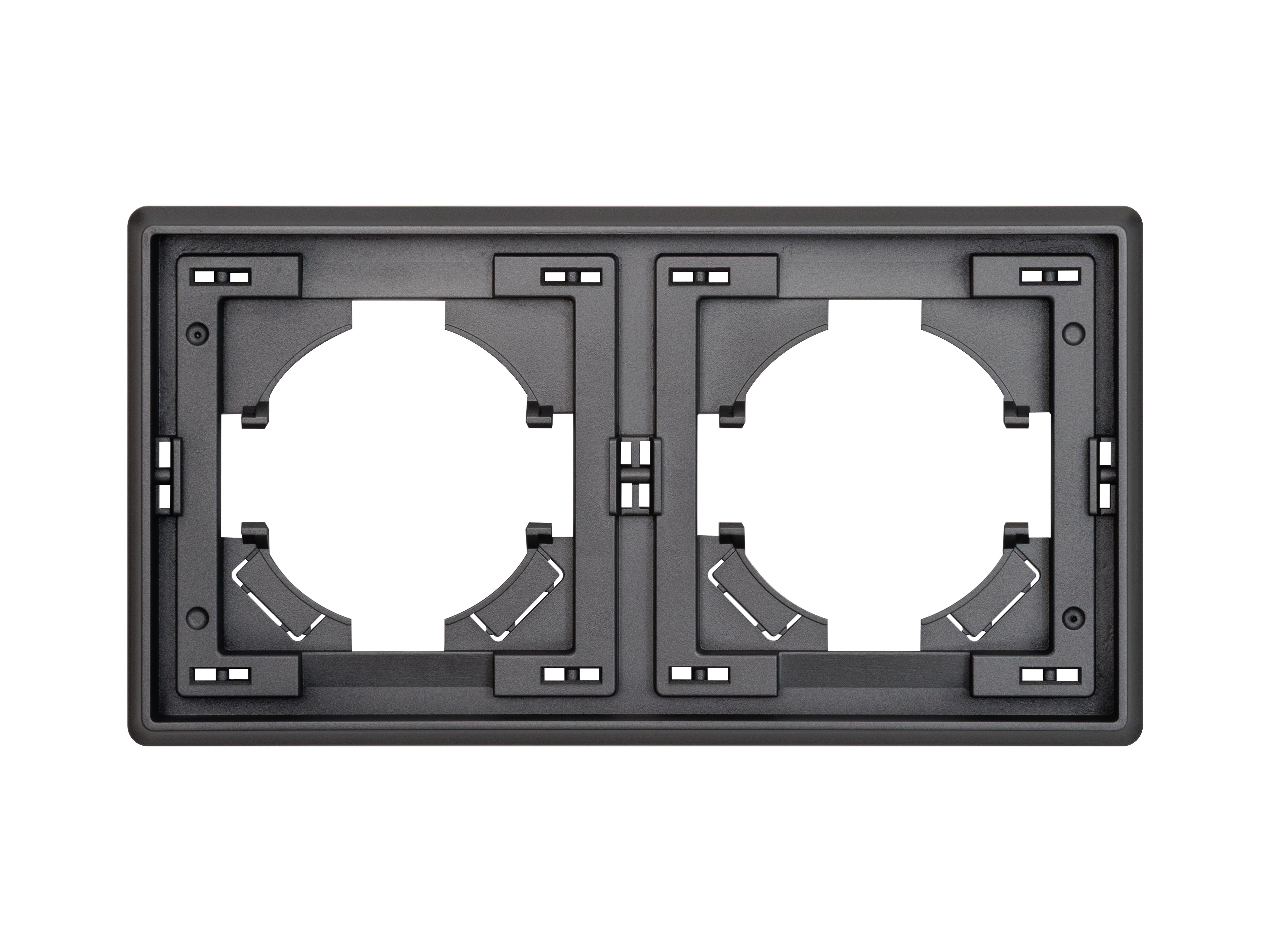 Изображение товара Рамка 2 поста ALTECH ENCORE 2PG графит для электросистем