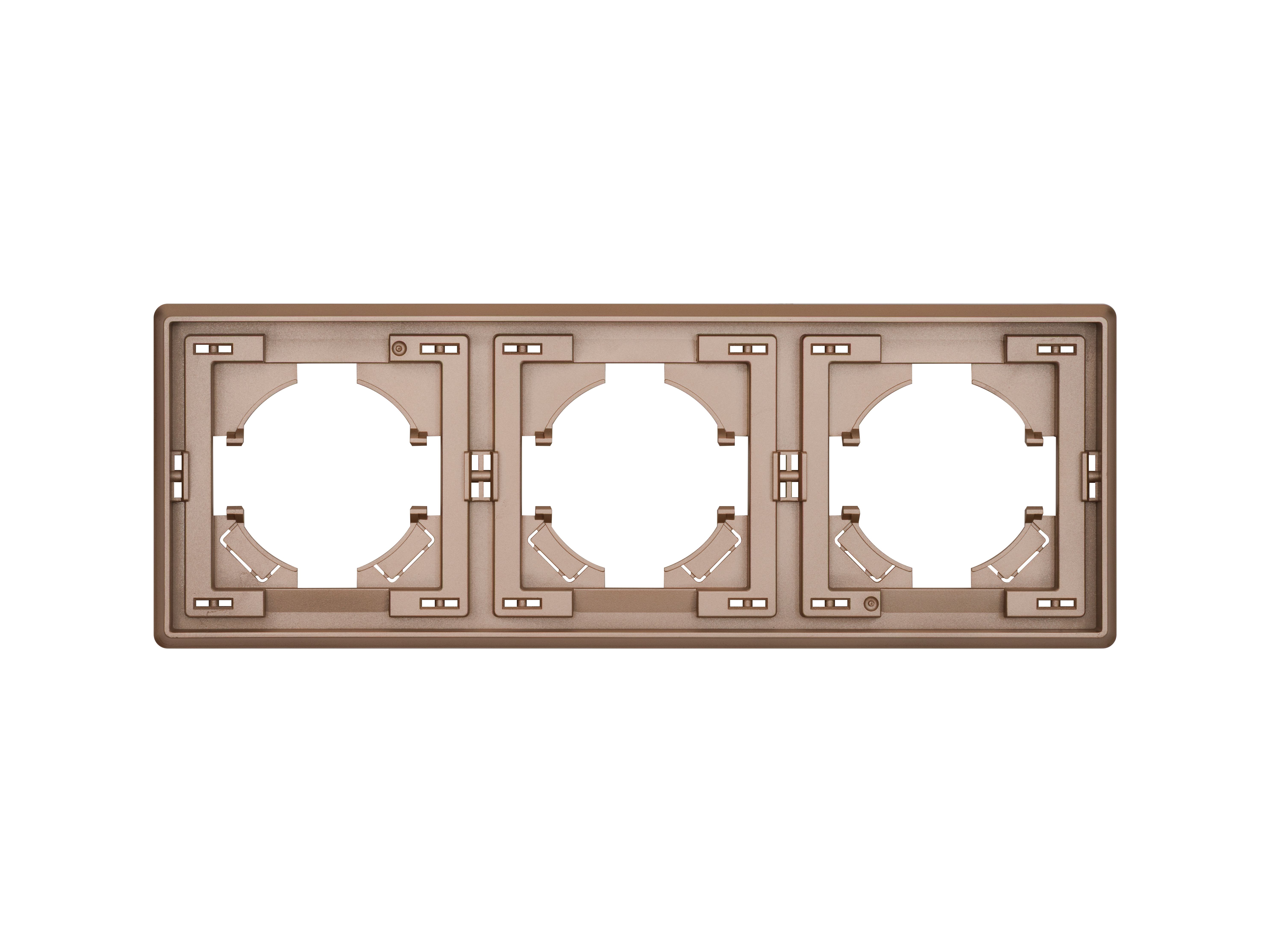 Изображение товара Рамка 3 поста ALTECH ENCORE 3PY шампань