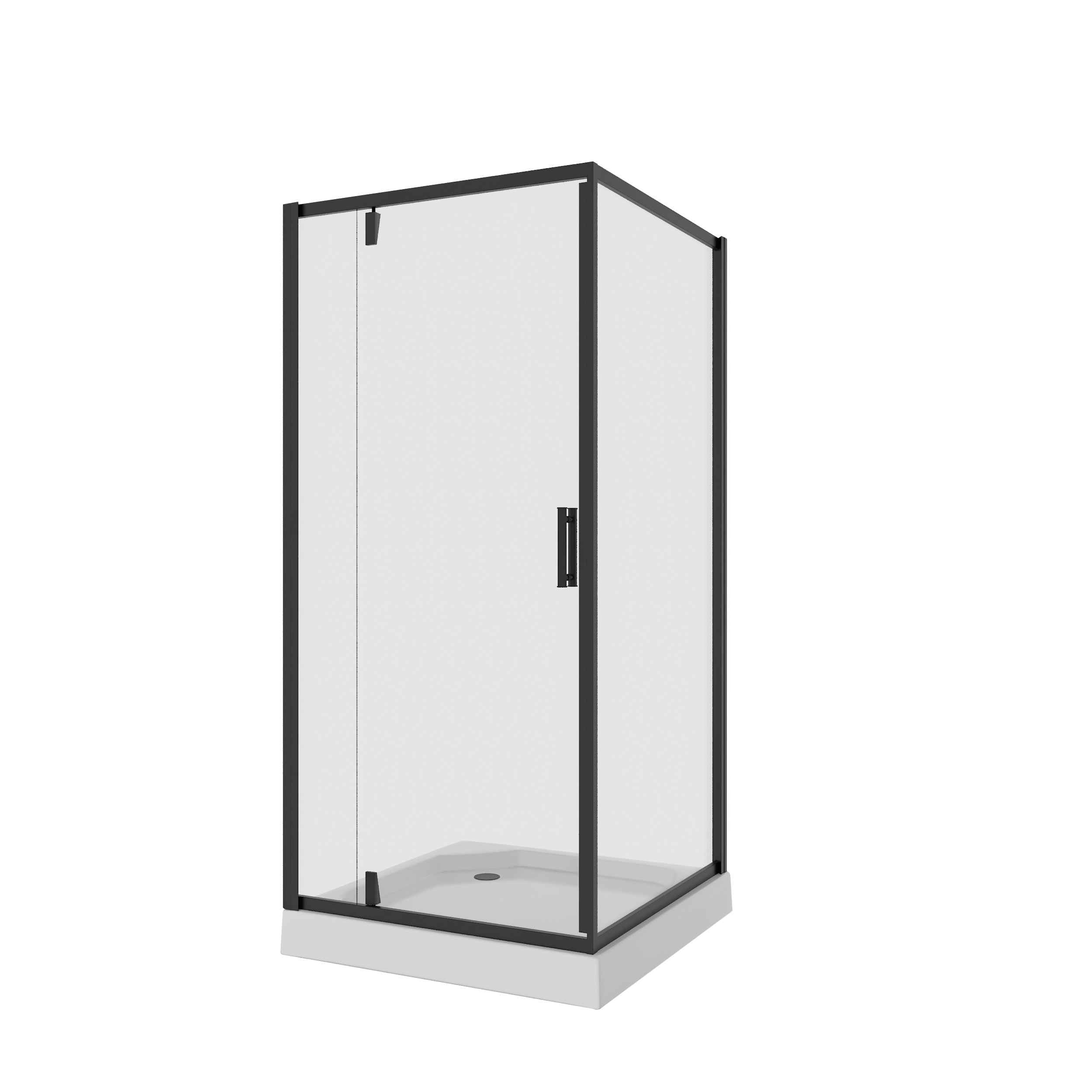 Изображение товара Душевое ограждение Niagara Nova NG-6802-08ВLACK 100x100x195 см, стекло 6 мм, черный профиль