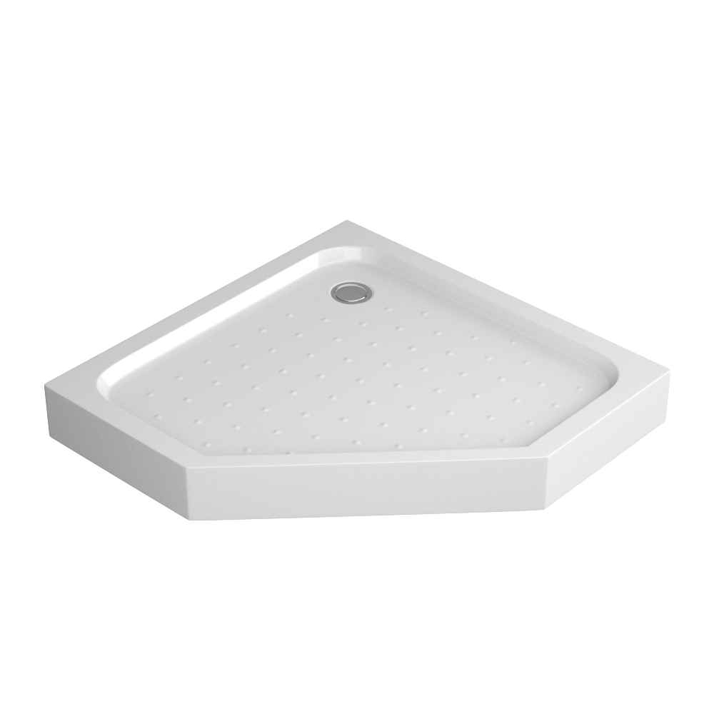 Изображение товара Душевой поддон NG-P9090-14D трапеция 90х90х13 см из АБС-пластика, белый