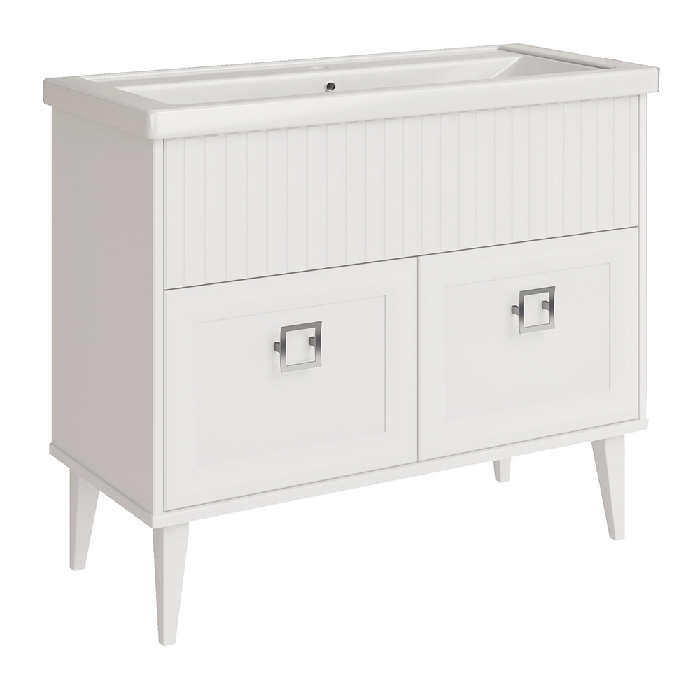 Изображение товара Тумба навесная под раковину АСБ-Мебель 54x80x47 см МДФ белая