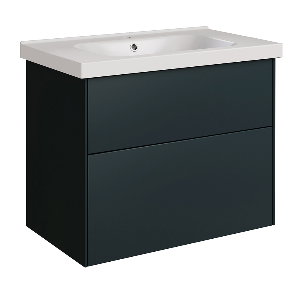 Изображение товара Тумба навесная Гранада под раковину МДФ зеленая современная элегантная