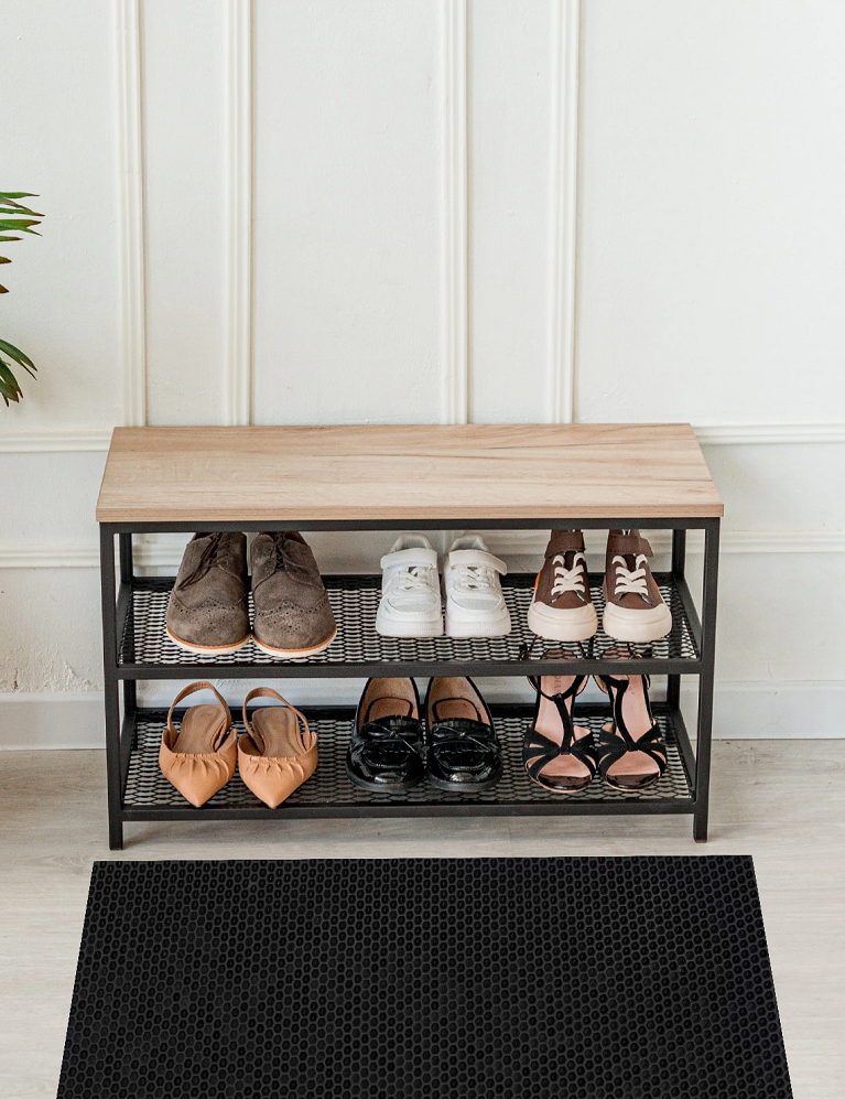 Изображение товара Коврик мягкий универсальный Эва 64x82 см с ячеистой структурой черный