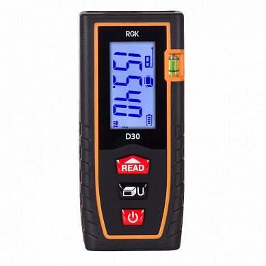 Изображение товара Лазерный дальномер RGK D30, точность ±2 мм, 30 м, красный лазер, IP54
