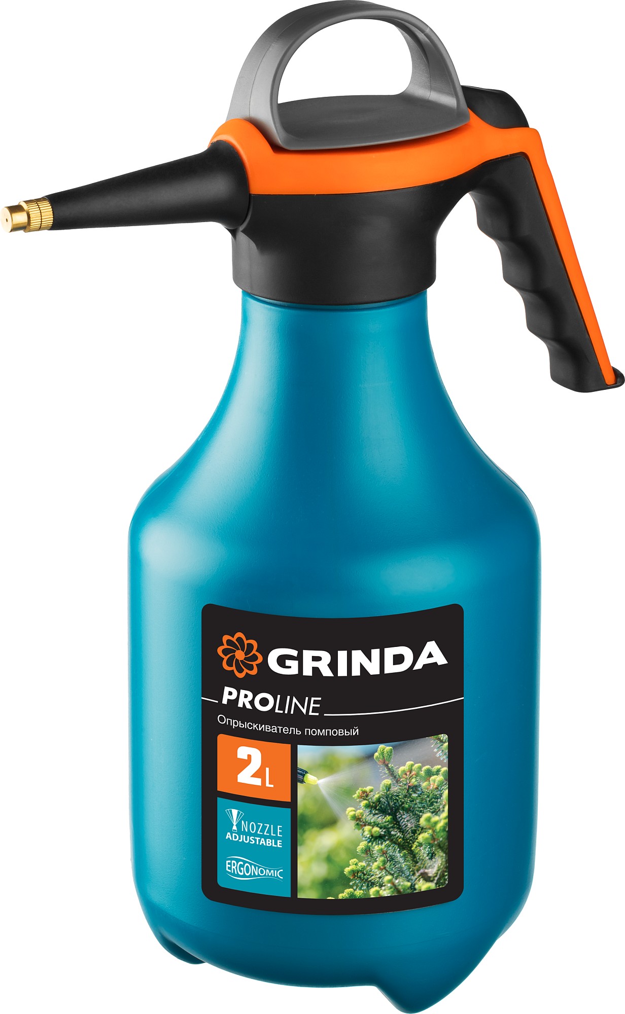 Изображение товара Опрыскиватель помповый GRINDA PP-2 2 литра голубой для обработки растений