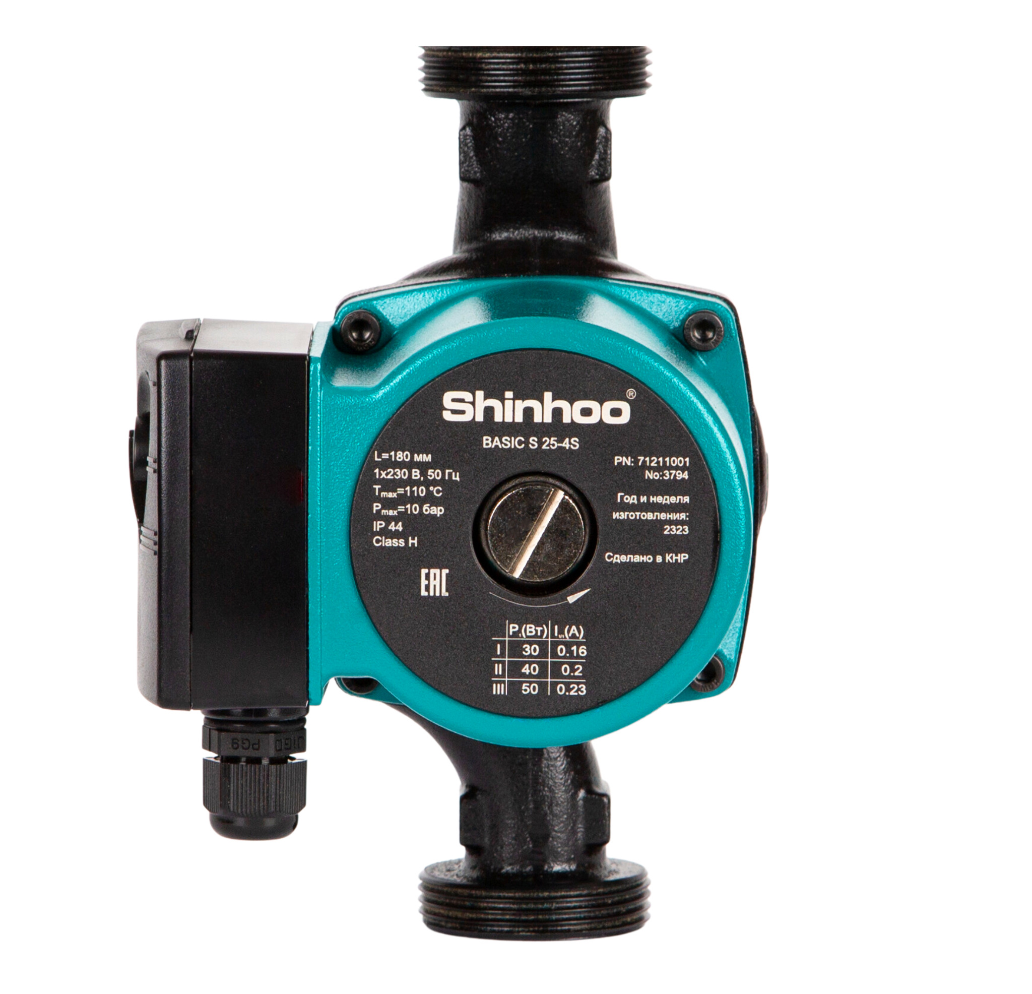 Изображение товара Циркуляционный насос SHINHOO BASIC S 25-4S чугун с нанокерамическим покрытием