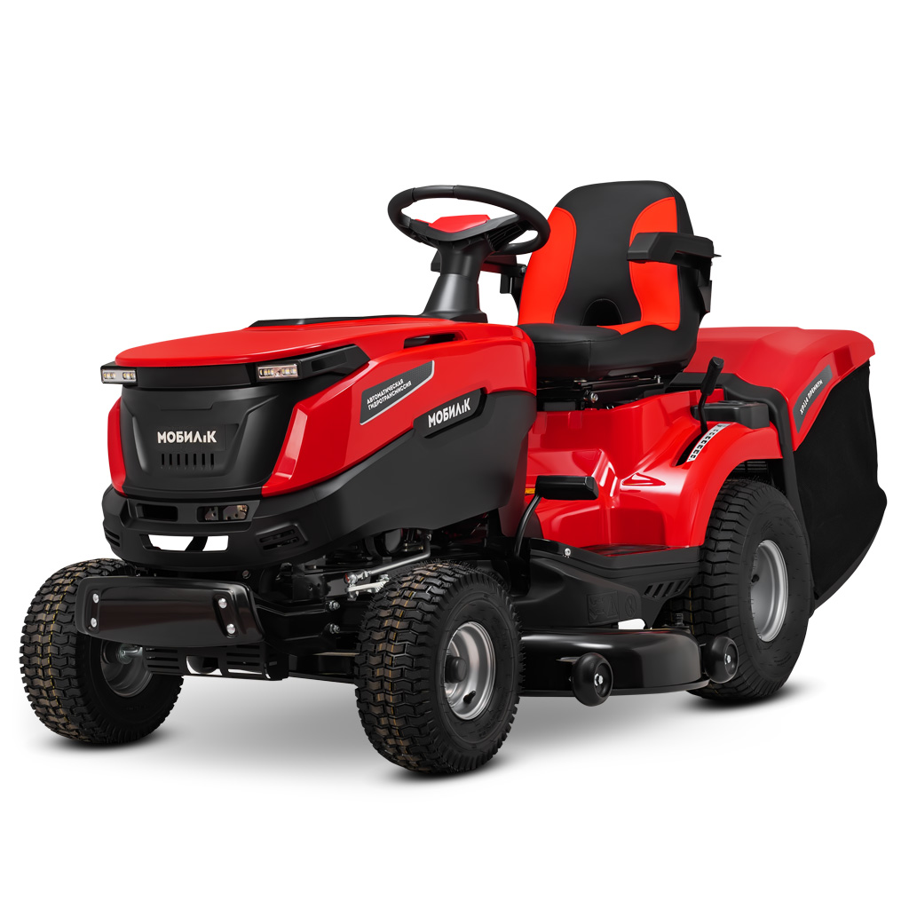 Изображение товара Бензиновый садовый трактор МОБИЛ К XP114 114 см с мульчированием сбором травы