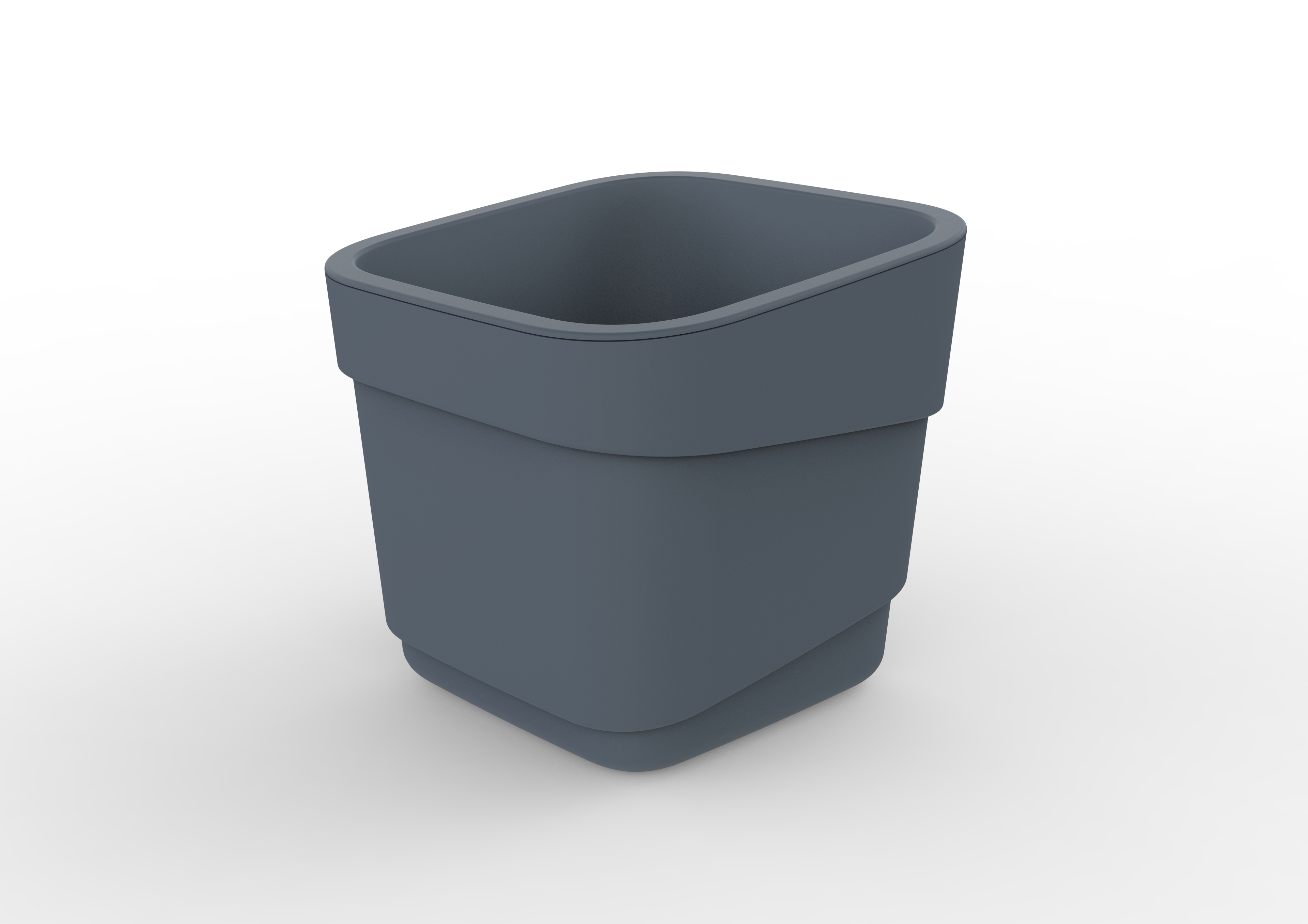 Изображение товара Горшок для цветов фактурный пластик Hills 2,2 л d155 h145,5 мм серый