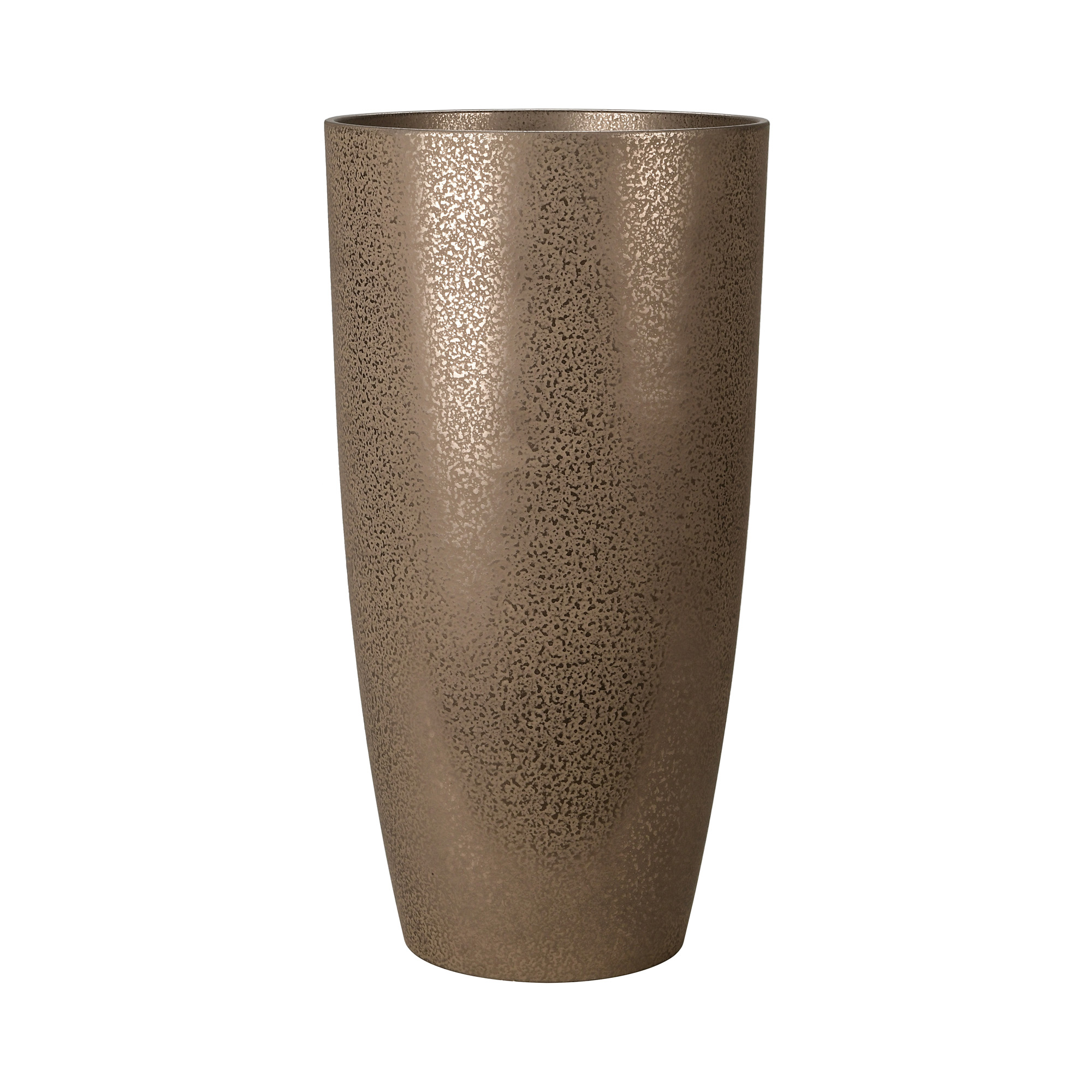 Изображение товара Кашпо бетон с латунными вставками диаметром 30 см и высотой 46 см