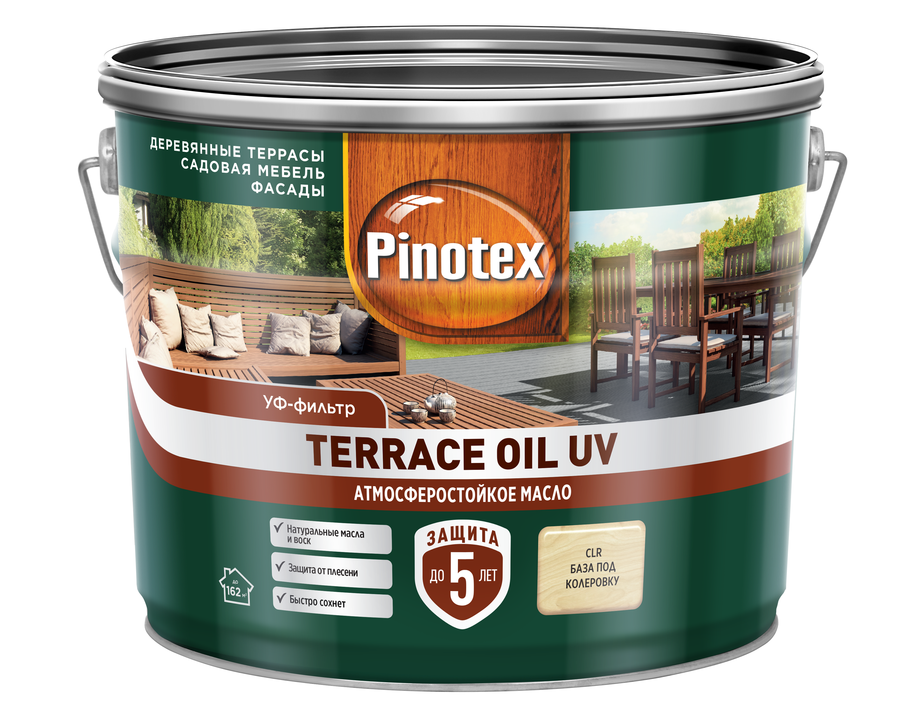 Изображение товара Масло Pinotex для террас, фасадов и садовой мебели База CLR 9л