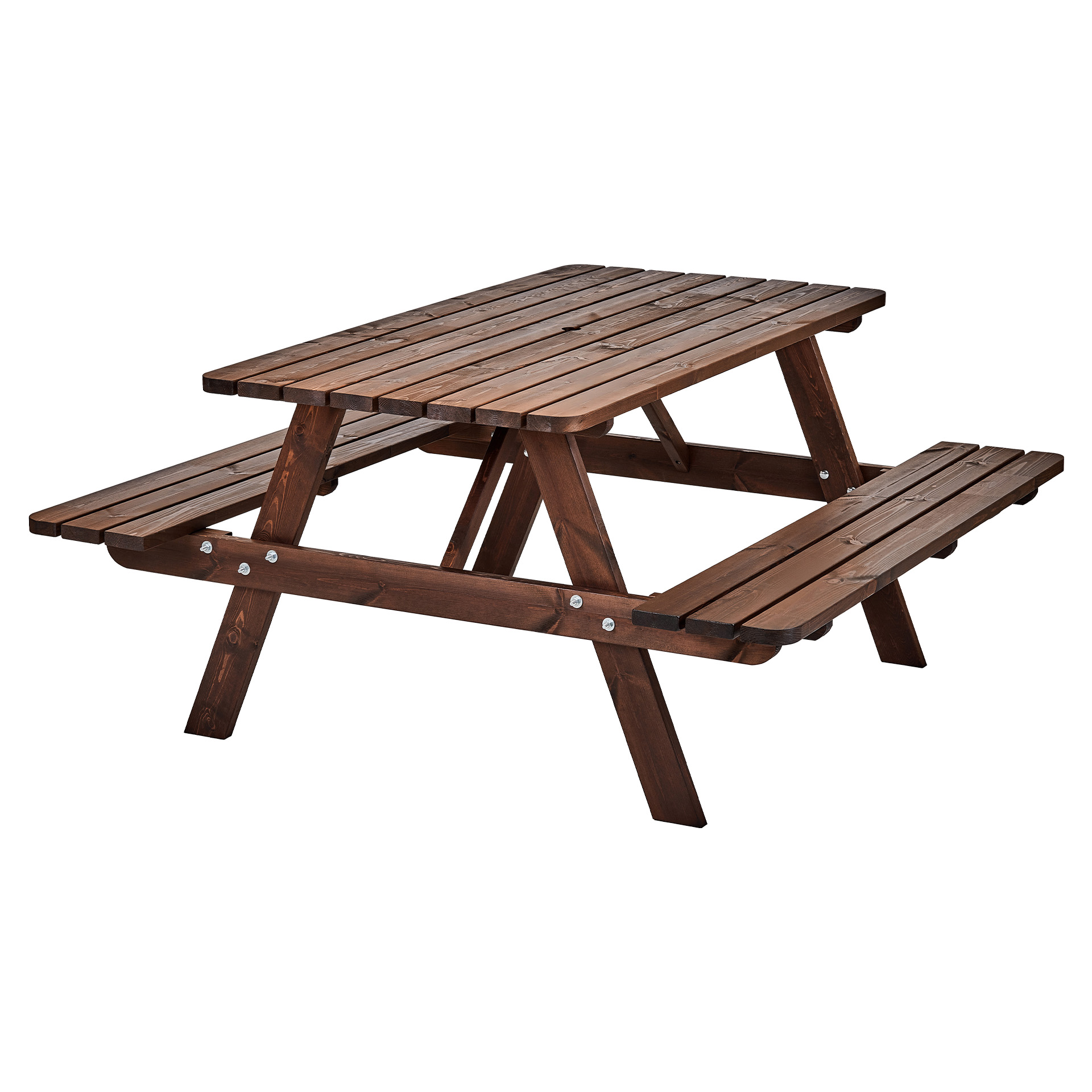 Изображение товара Стол 6-местный для пикника INTERLINK ГРИПСХОЛЬМ палисандр 150x150x75 см