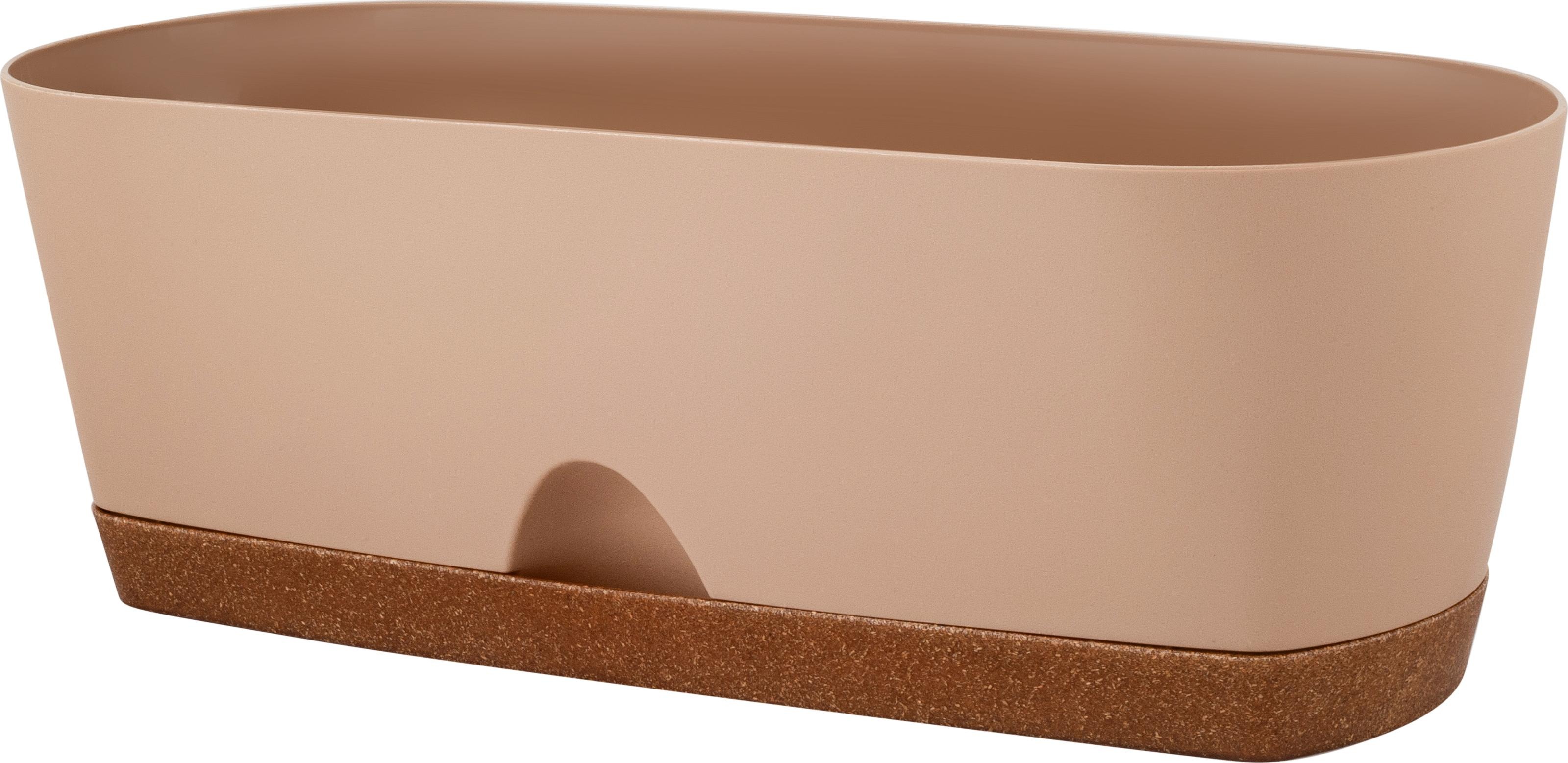 Изображение товара Балконный ящик InGreen Wood 40 см молочный шоколад с фактурой бук