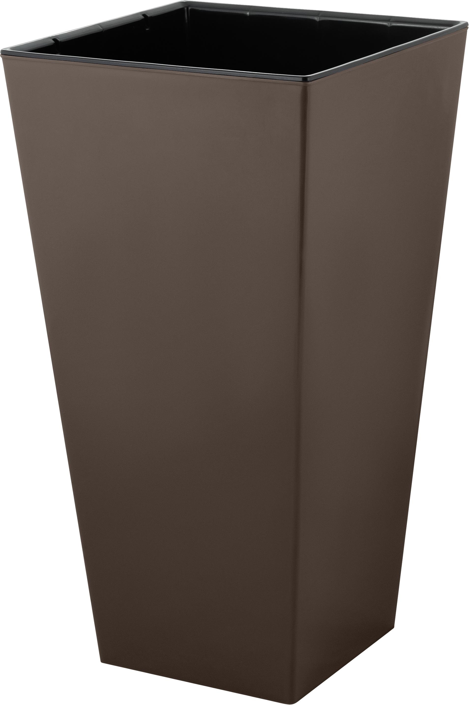 Изображение товара Горшок Ingreen London Cube с дренажной вставкой 19.4 л коричневый