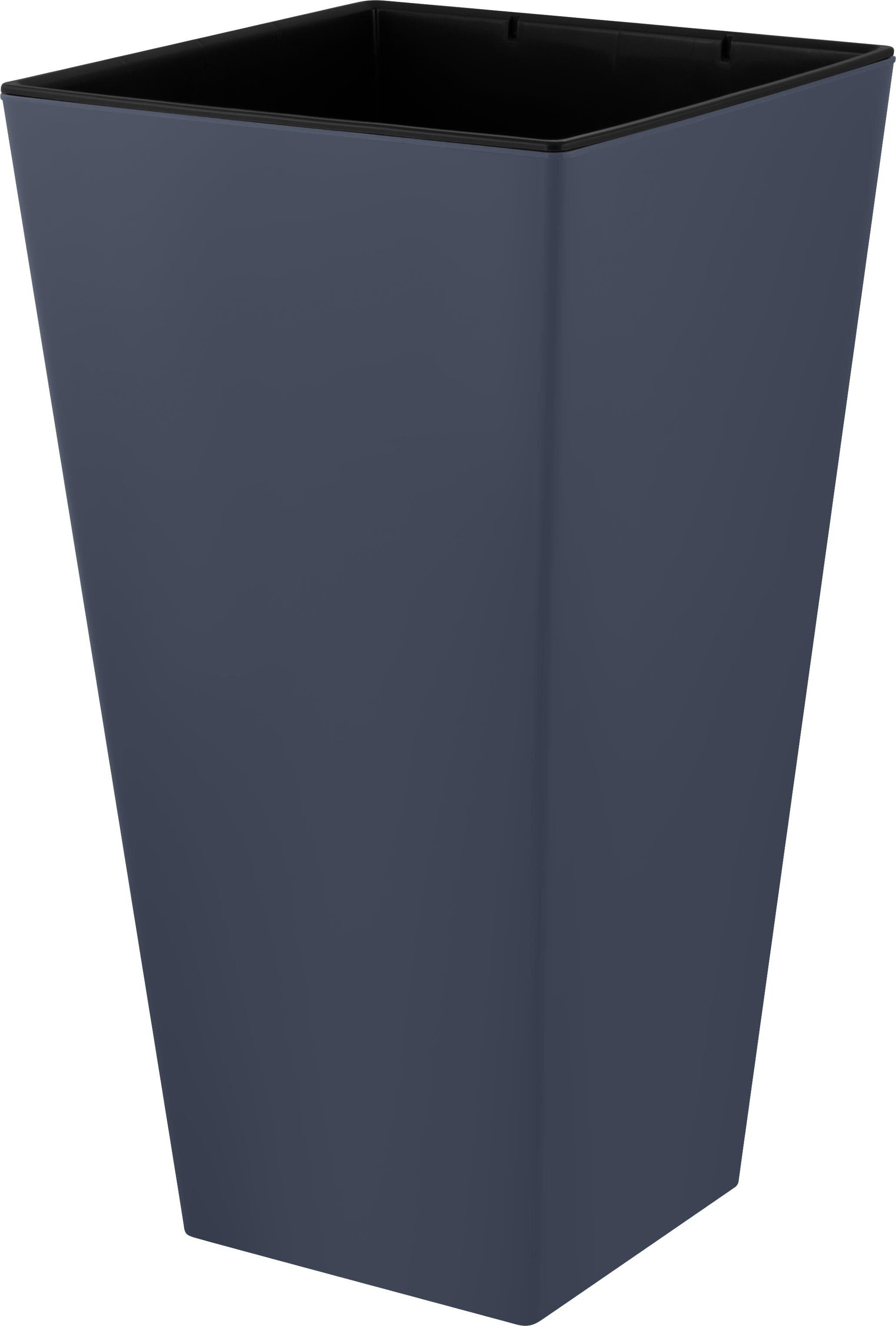 Изображение товара Горшок Ingreen London Cube 300×300×564 мм 34 л с дренажной вставкой вулканический серый