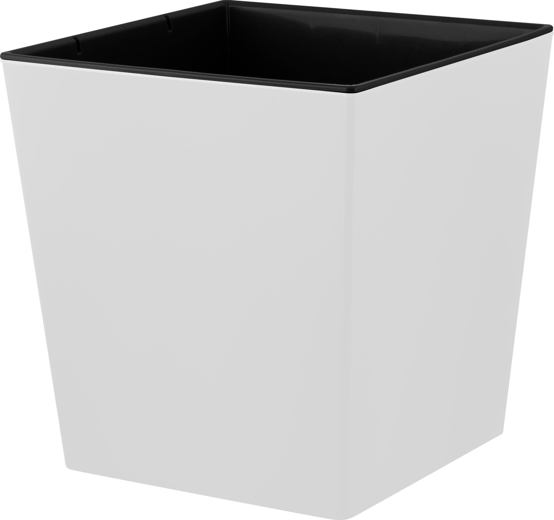 Изображение товара Горшок Ingreen London Cube 22 л с дренажной вставкой, белоснежный жасмин