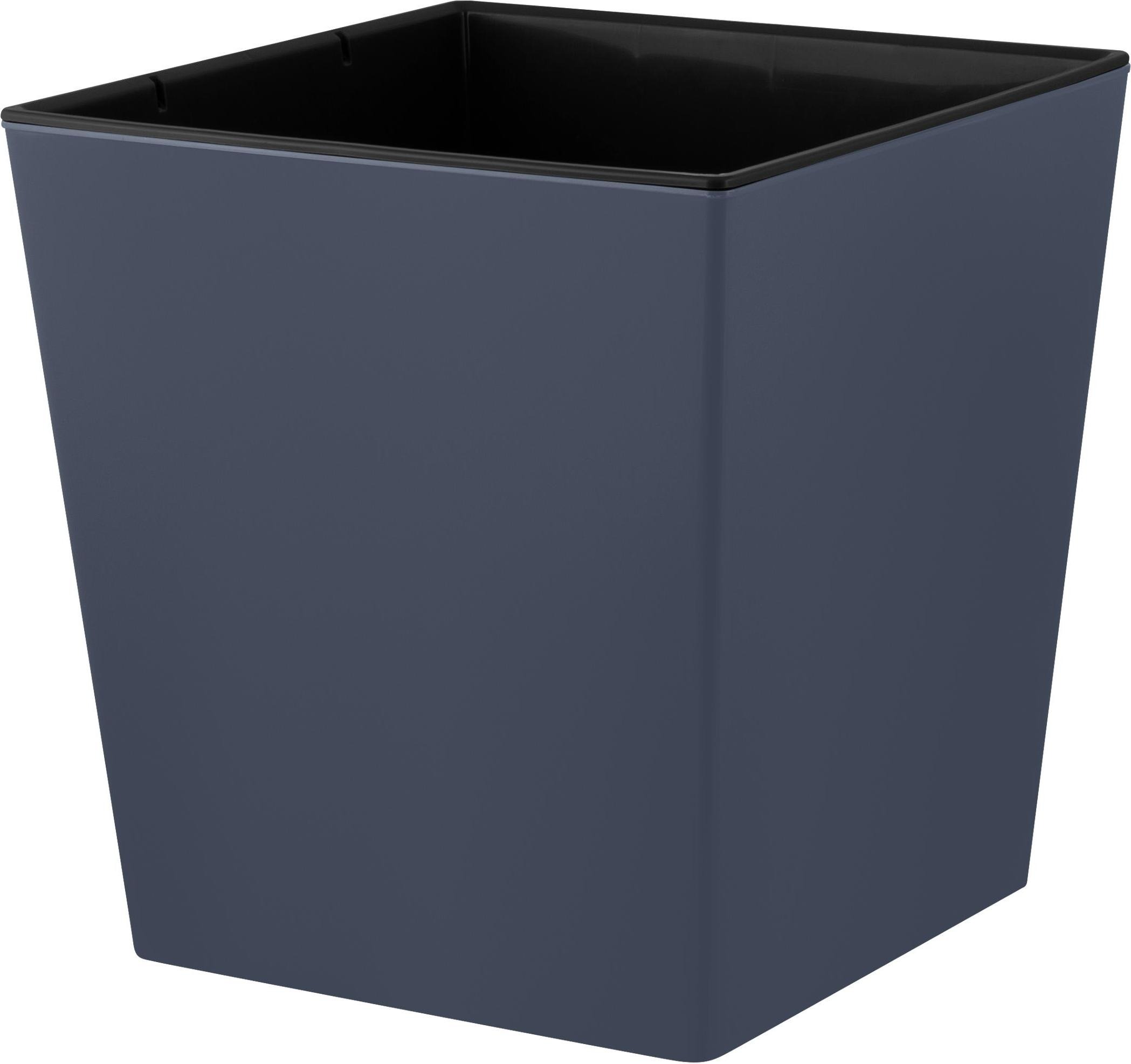 Изображение товара Горшок Ingreen London Cube 22 л с дренажной вставкой вулканический серый