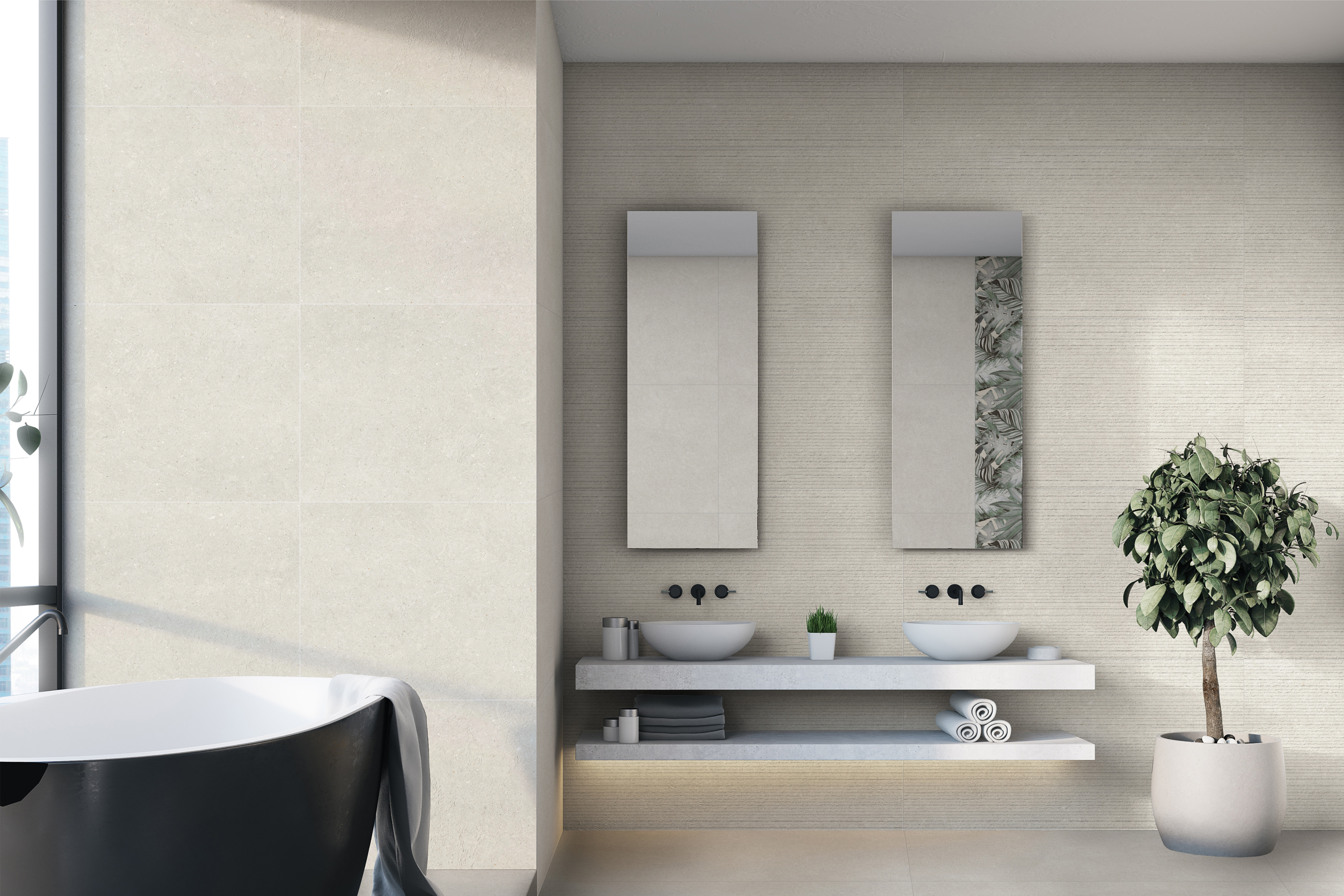 Изображение товара Керамогранит серии Strike_GT серо-бежевый 60x120 см, износостойкий, матовая поверхность