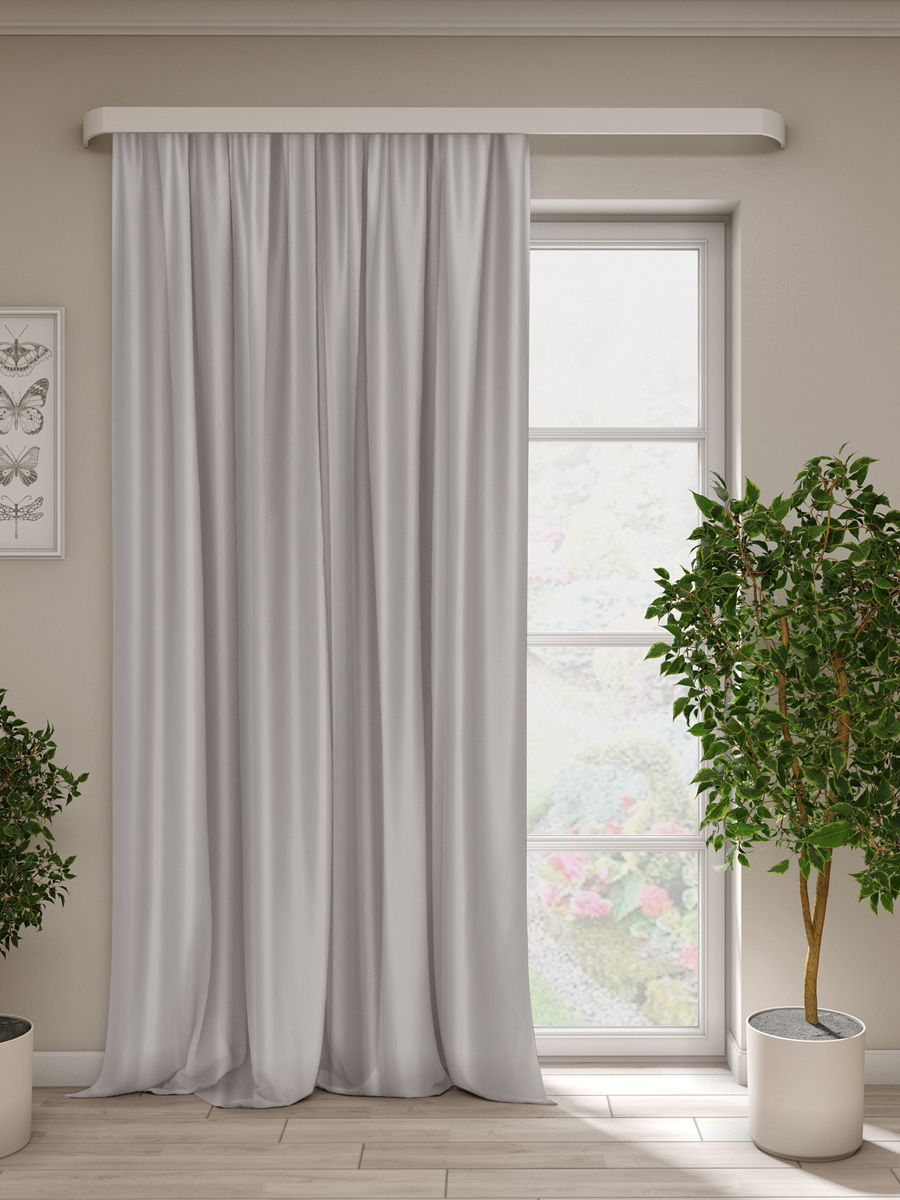 Изображение товара Штора однотон димаут беж-серый 200*270 см