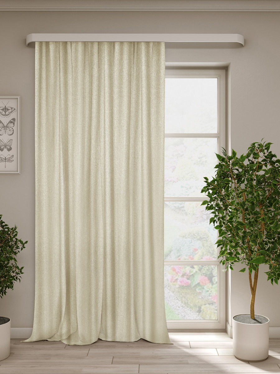 Изображение товара Штора под лен Лиа беж 200х270 см натуральный текстиль стильный дизайн