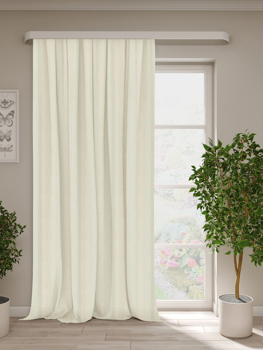 Изображение товара Штора под лен Пол молочный 200х270 см белая для дома и интерьера