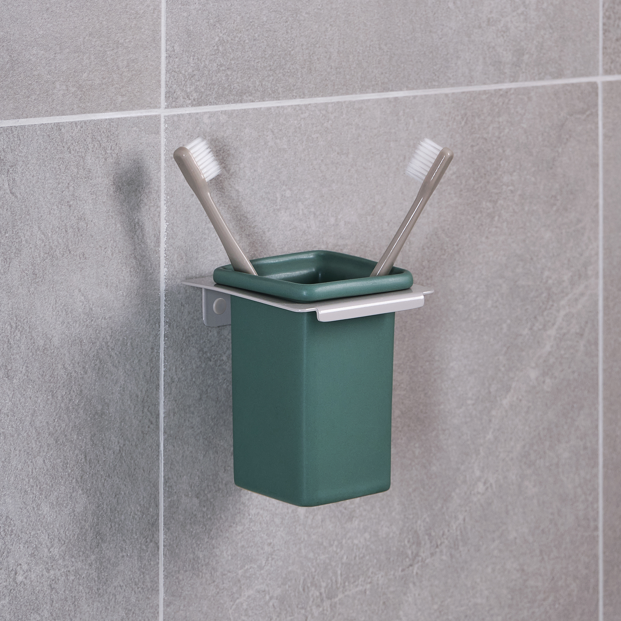 Изображение товара Настенный стакан для зубных щеток Moroshka Evklid бежевый 1 шт