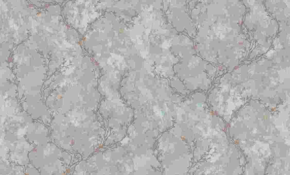 Изображение товара Обои Monte Solaro Isadora Винил/флиз голубой 1,06х10,05м с растительным орнаментом